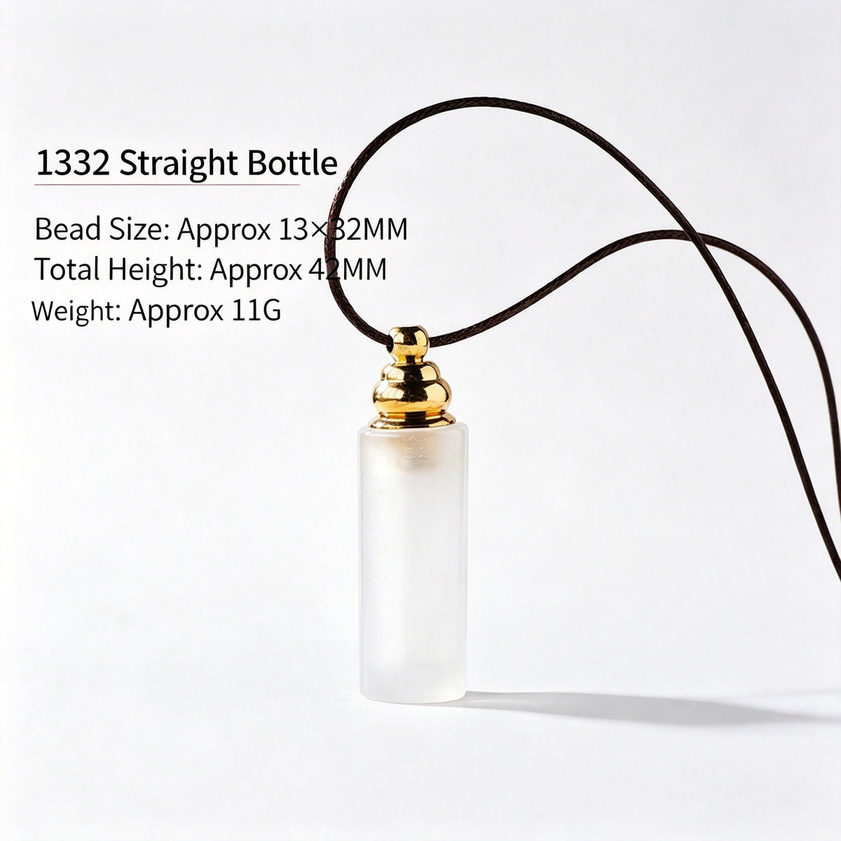 RYS Natural Agate Crystal Essential Oil Bottle, Hand Polished Raw Stone Aroma Perfume Vial Pendant, No Cord