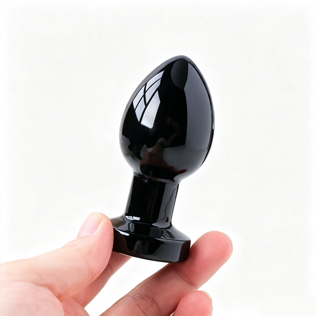 RYS Hand‑Polished Natural Crystal Bulb Massage Wand for Personal Self‑Care