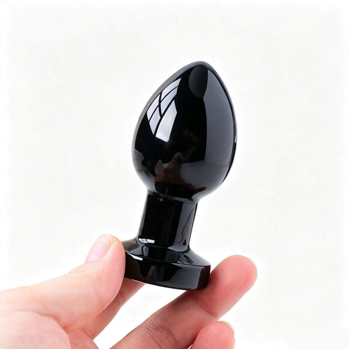 RYS Hand‑Polished Natural Crystal Bulb Massage Wand for Personal Self‑Care
