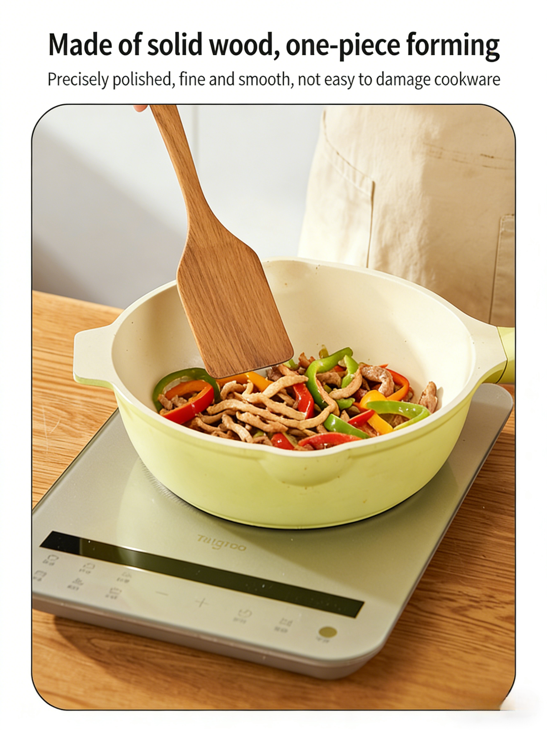 HGD Acacia Wood Kitchen Utensil Set | Non-Stick Wooden Spatula & Spoon for Cooking