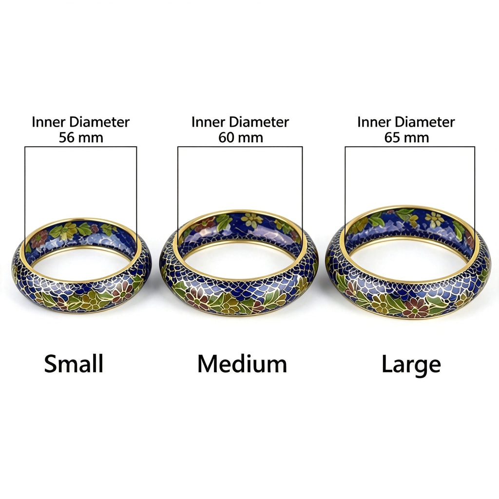 JCJ Vintage Beijing Hollow Cloisonne Bangle, Intricate Handmade Filigree Enamel Collectible Bracelet for Premium Gifting