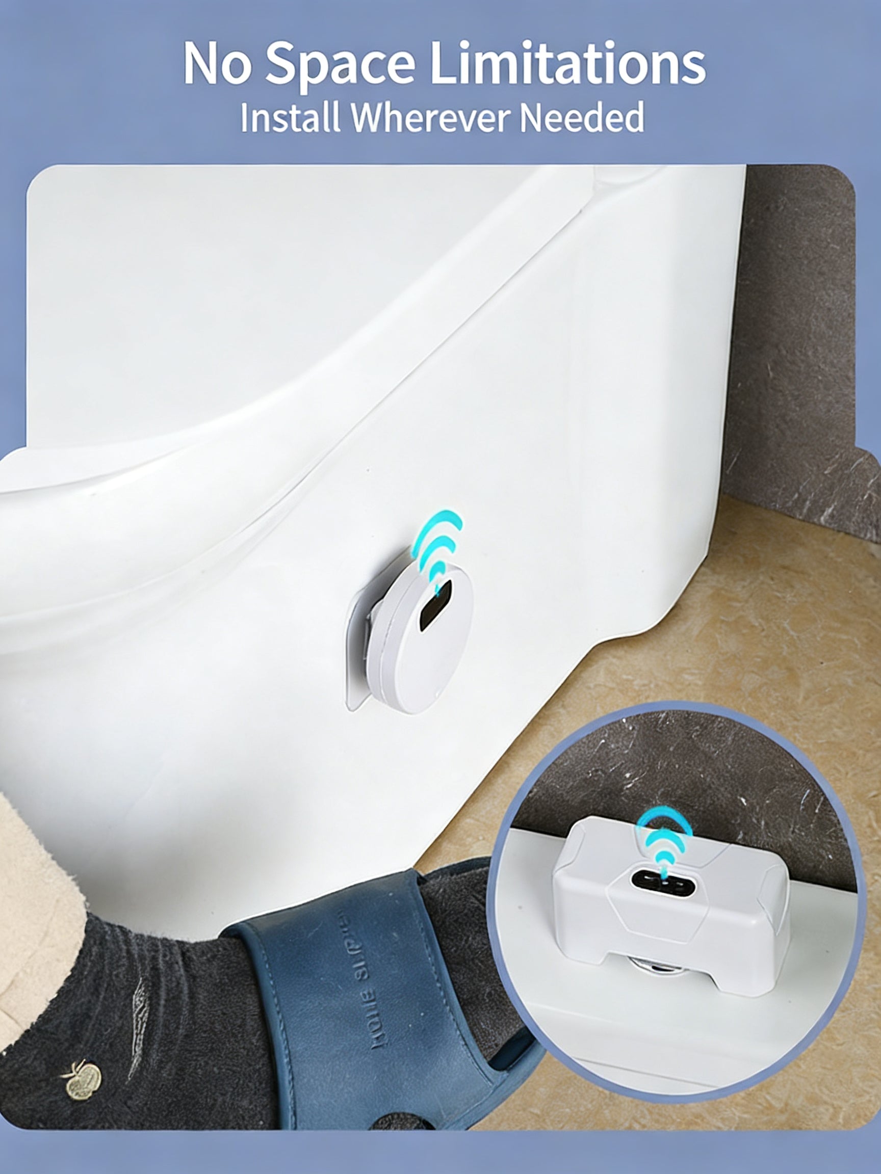 EST Rechargeable Infrared Motion Sensor Toilet Flush Kit | Automatic Hands-Free Toilet Flusher