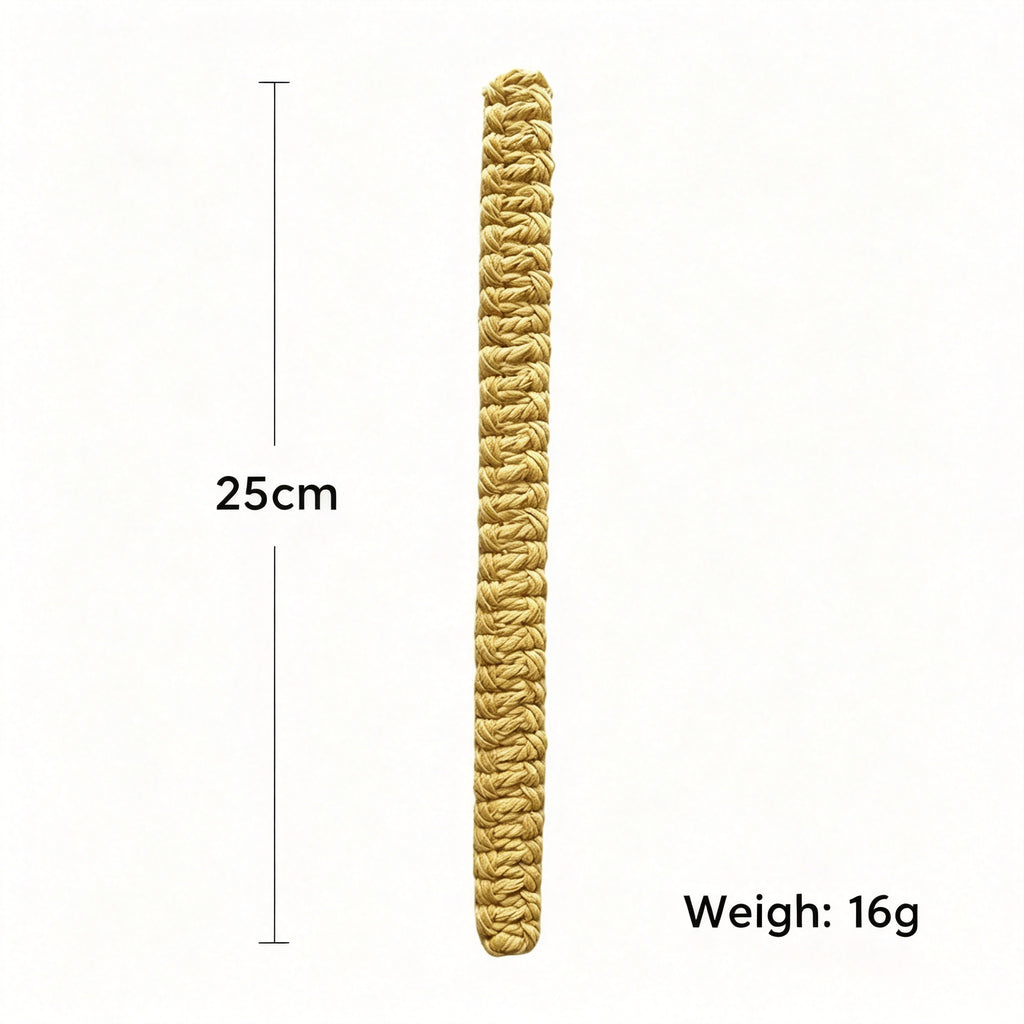 JXG Handwoven Cotton Rope Curtain Tiebacks 2 Pack Braided Curtain Holdback Rings