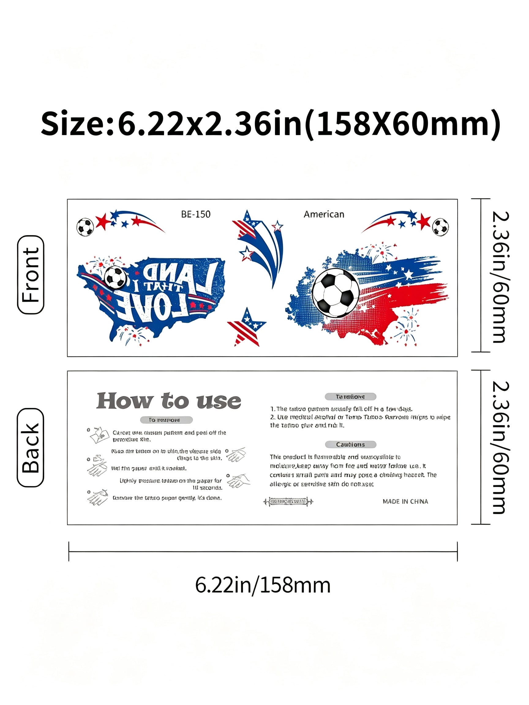 RCT 2026 World Cup Face Paint Temporary Tattoos – 5 Pack | Soccer Makeup Stickers, Safe Soy Ink, Waterproof, RoHS CE CPC UKCA Certified