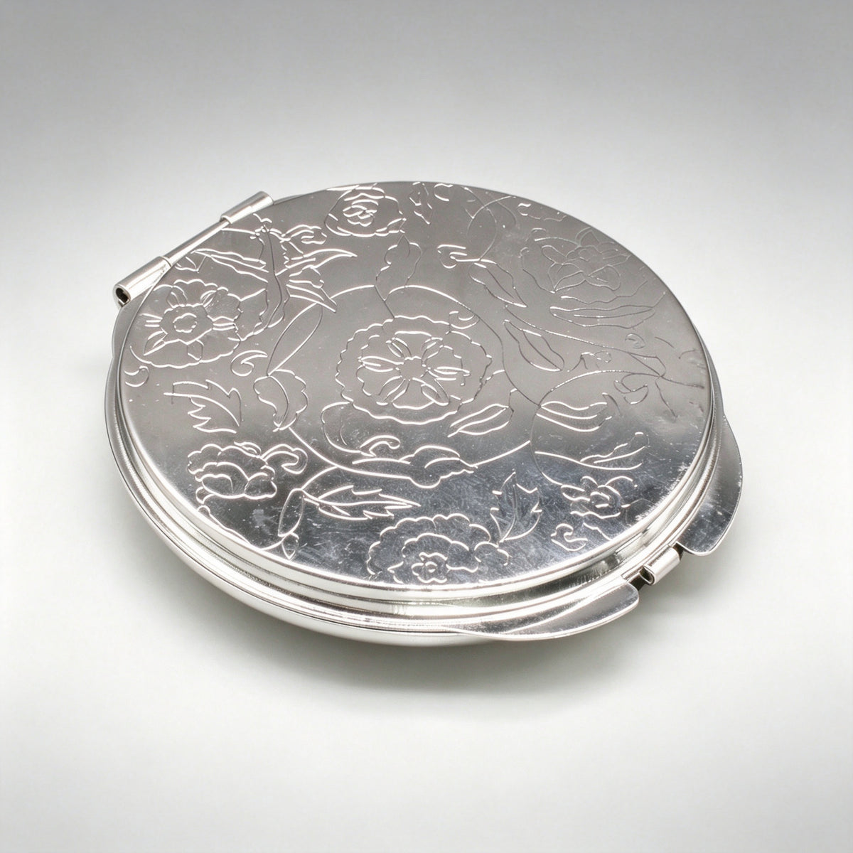 JCJ Vintage Beijing Cloisonne Compact Mirror, Antique Export‑Stock Enamel Collectible Makeup Mirror, Cultural Art Gift