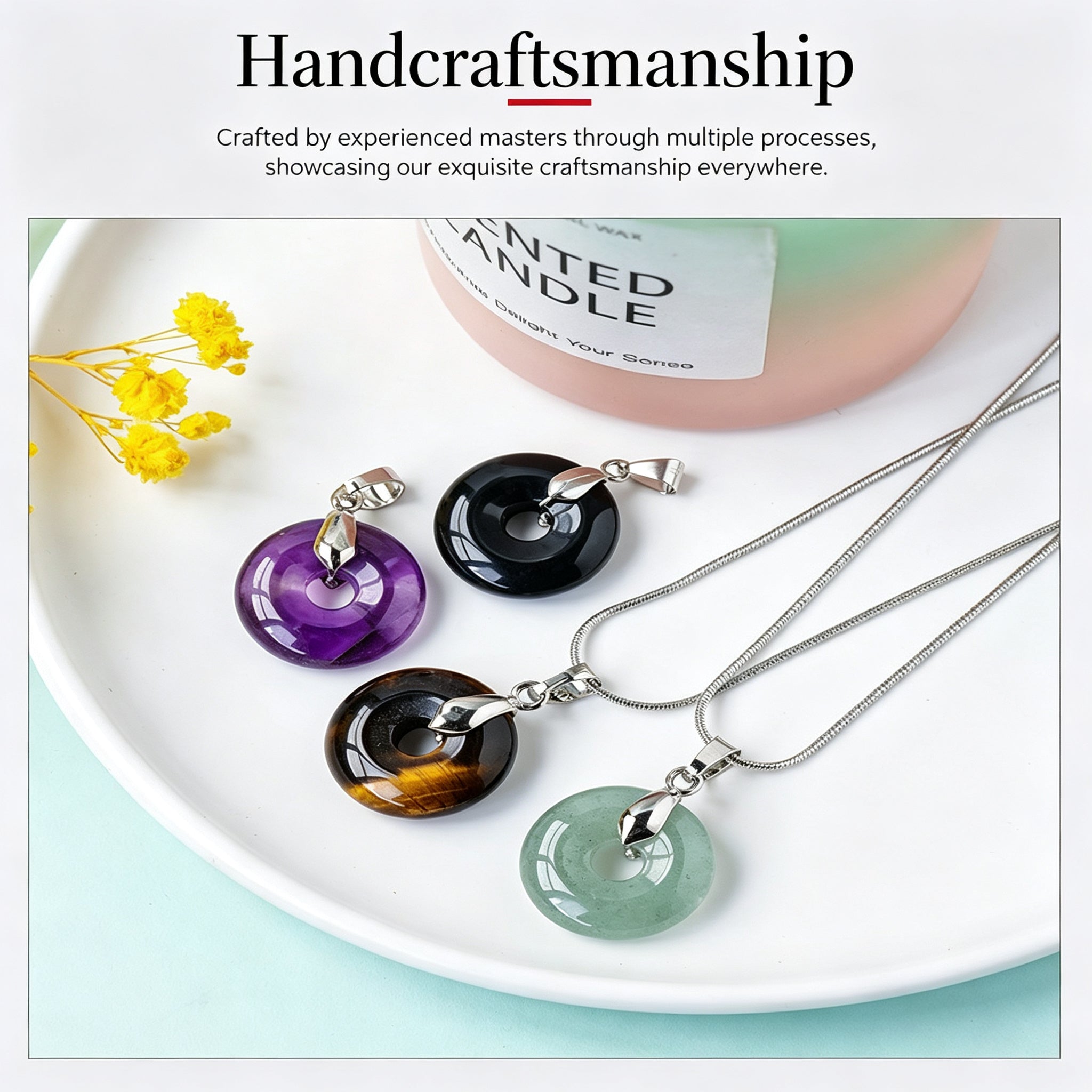 RYS Natural Crystal Safety Buckle Pendant (Without Chain)