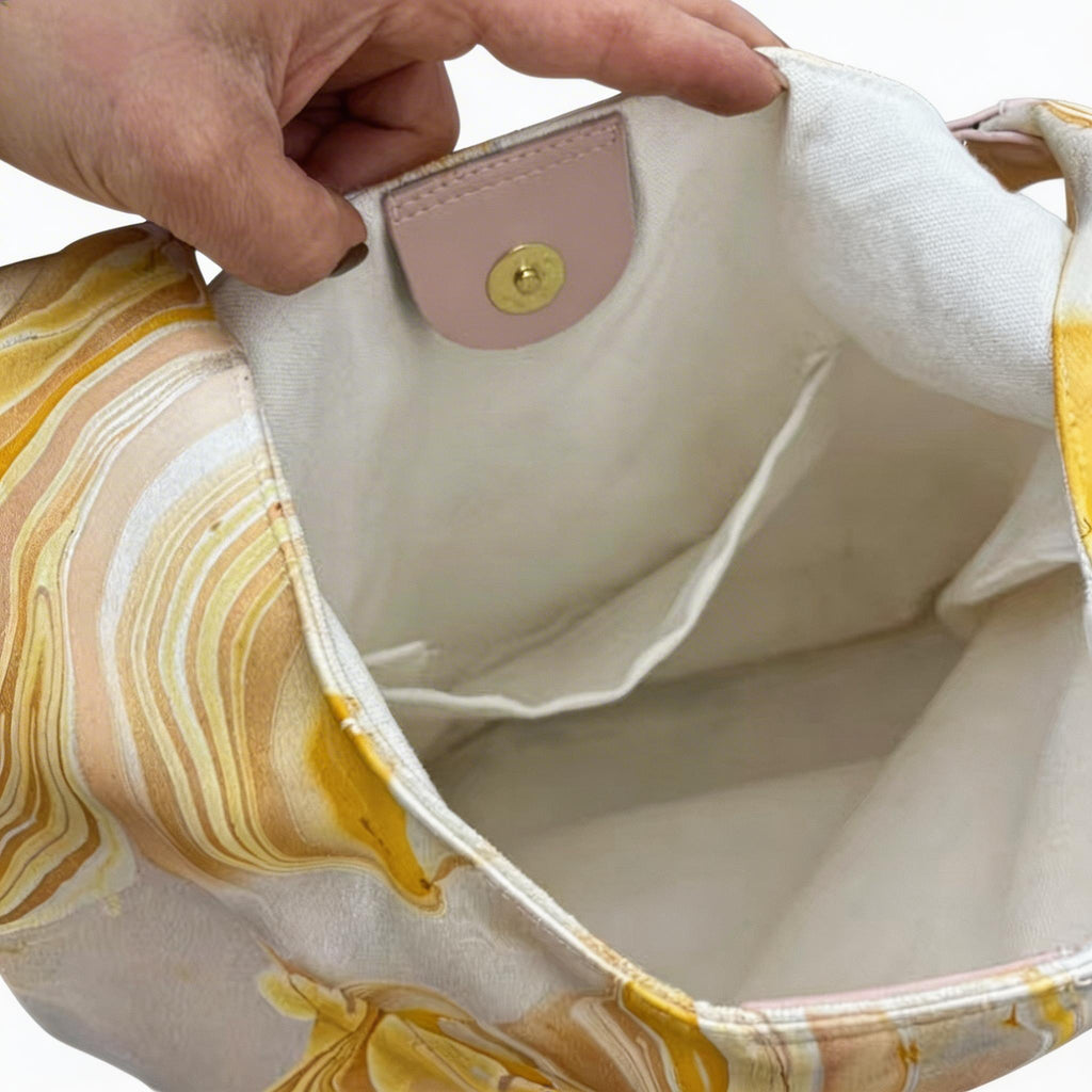 CMB Handcrafted Lacquer Silk Tote Bag