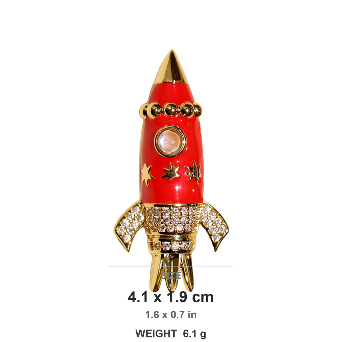 QZY Creative Rocket Brooch Enamel Pin Zodiac Sign Coat Accessory