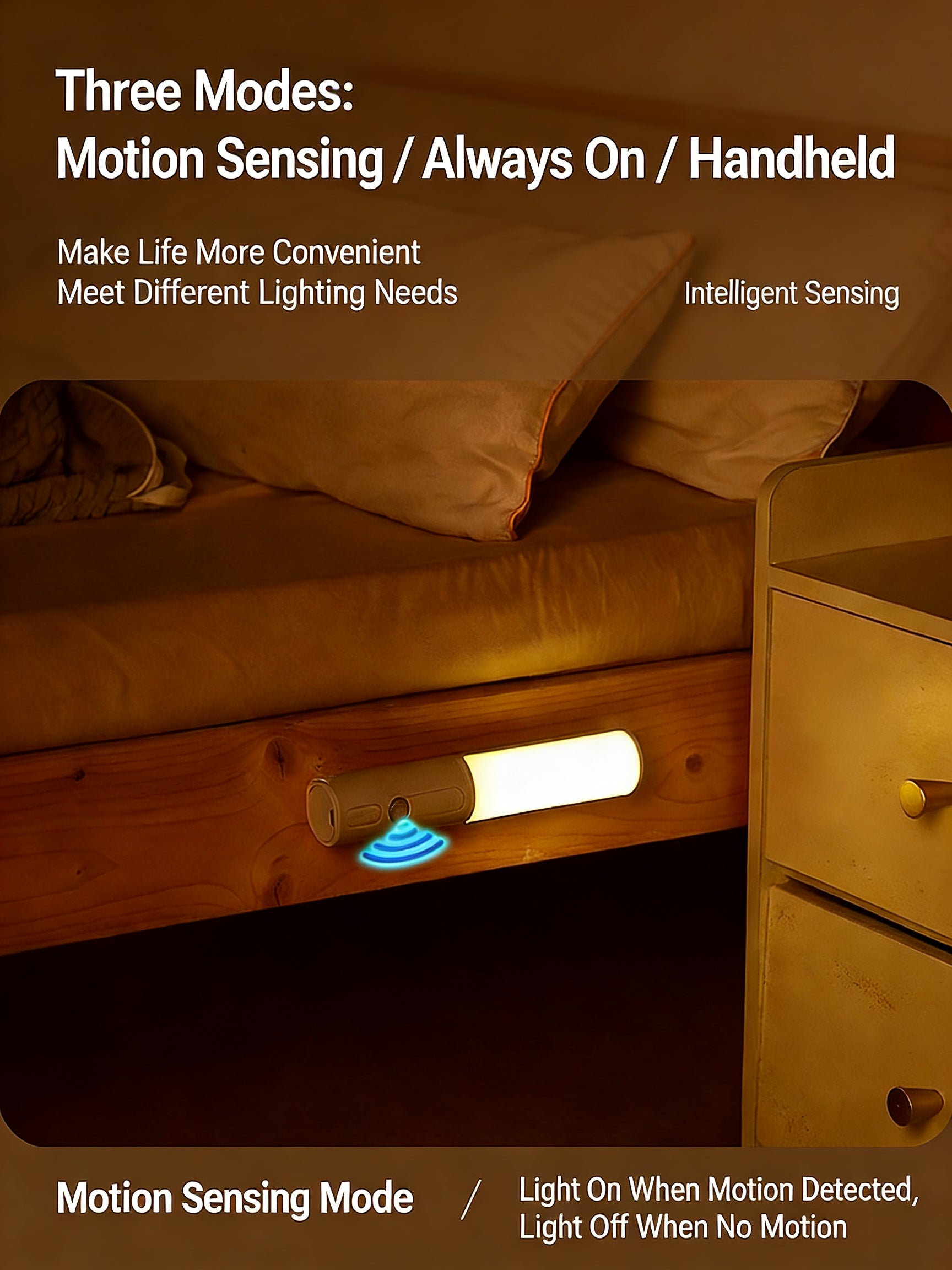 EST Motion Sensor LED Night Light | Rechargeable & Battery Powered