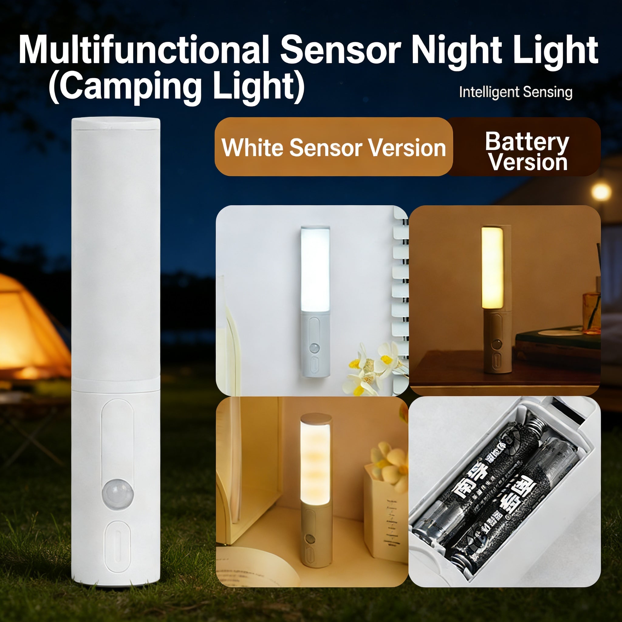 EST Motion Sensor LED Night Light | Rechargeable & Battery Powered
