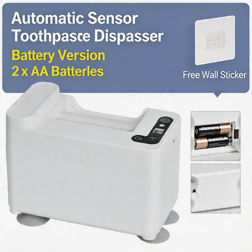 EST Automatic Sensor Toothpaste Dispenser, Rechargeable/Battery Operated Electric Squeezer for Bathroom