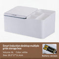 EST Smart Sensor Desktop Storage Box, Automatic Open Multi-Grid Organizer