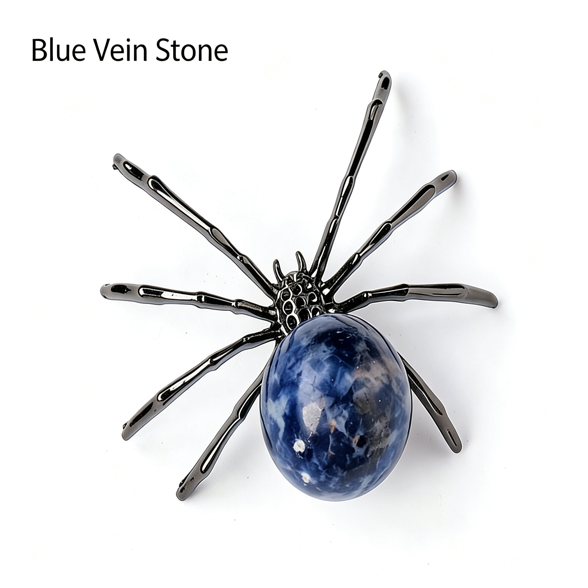 RYS Natural Crystal Ball Alloy Spider Figurine