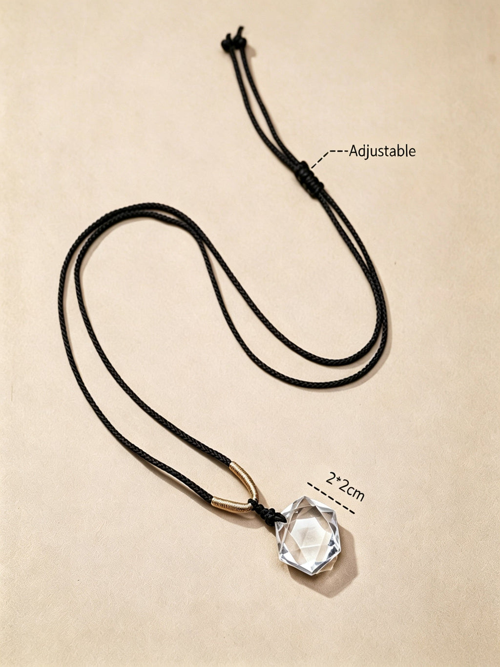 RYS Natural Clear Quartz Hexagram Pendant Necklace, 2CM Faceted Star Cut Raw Crystal Necklace, Minimalist Gemstone Jewelry Gift