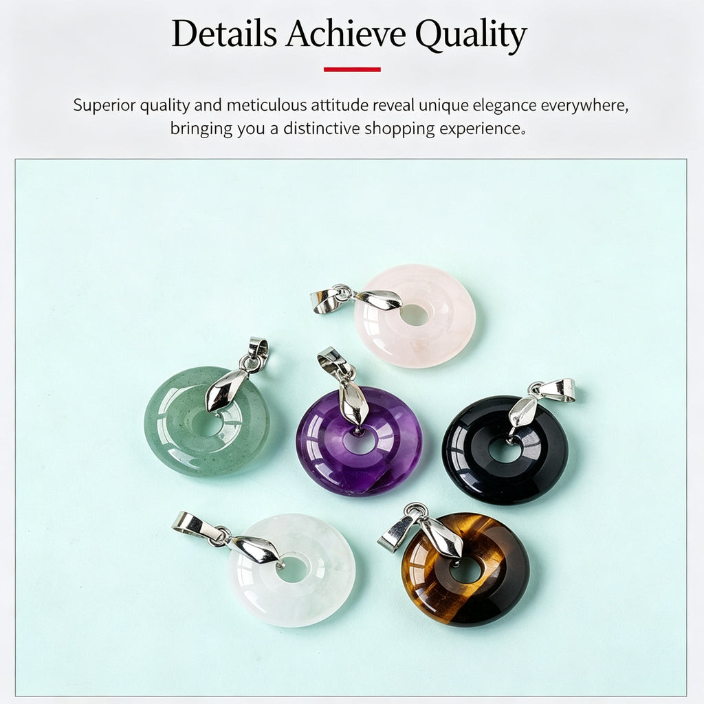 RYS Natural Crystal Safety Buckle Pendant (Without Chain)