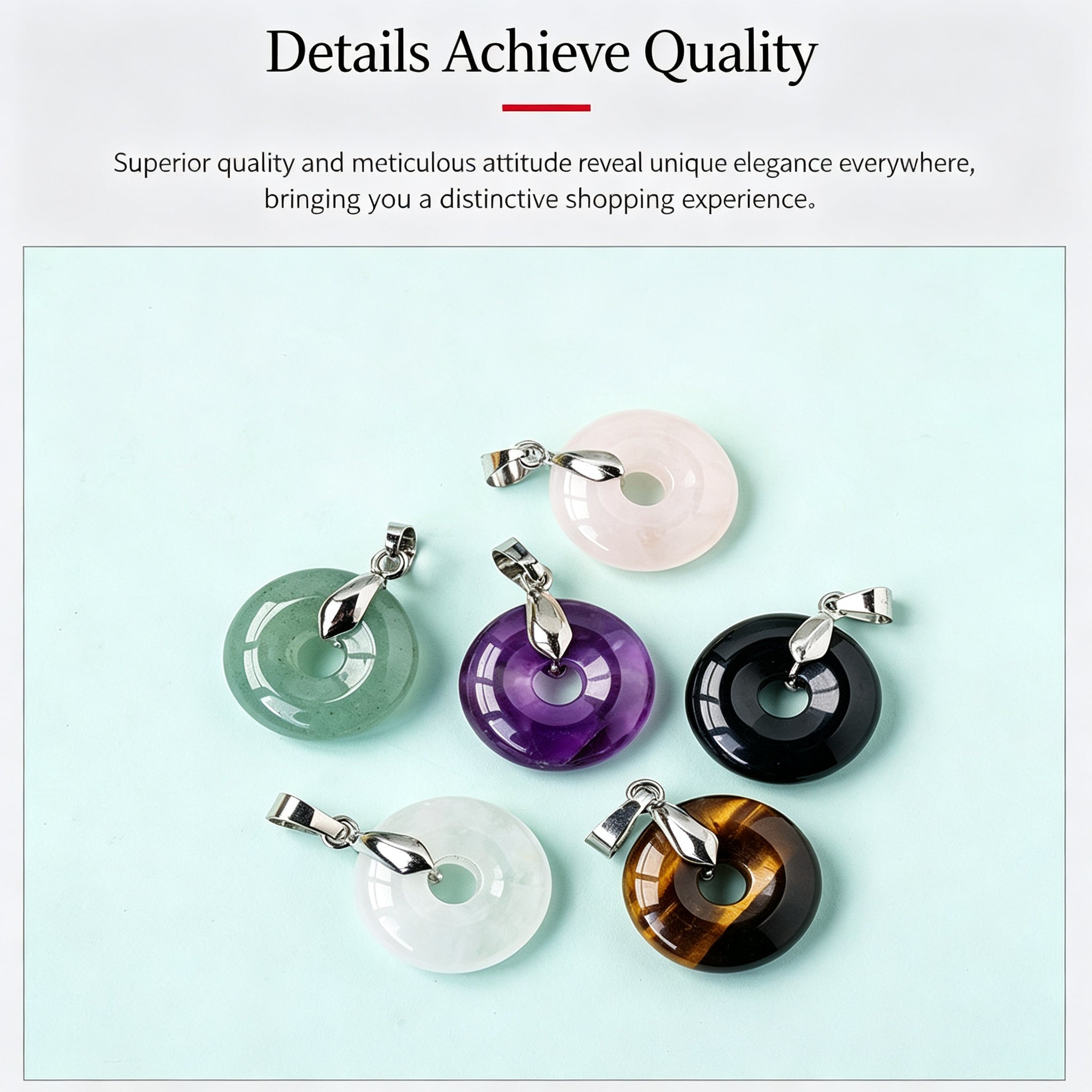 RYS Natural Crystal Safety Buckle Pendant (Without Chain)