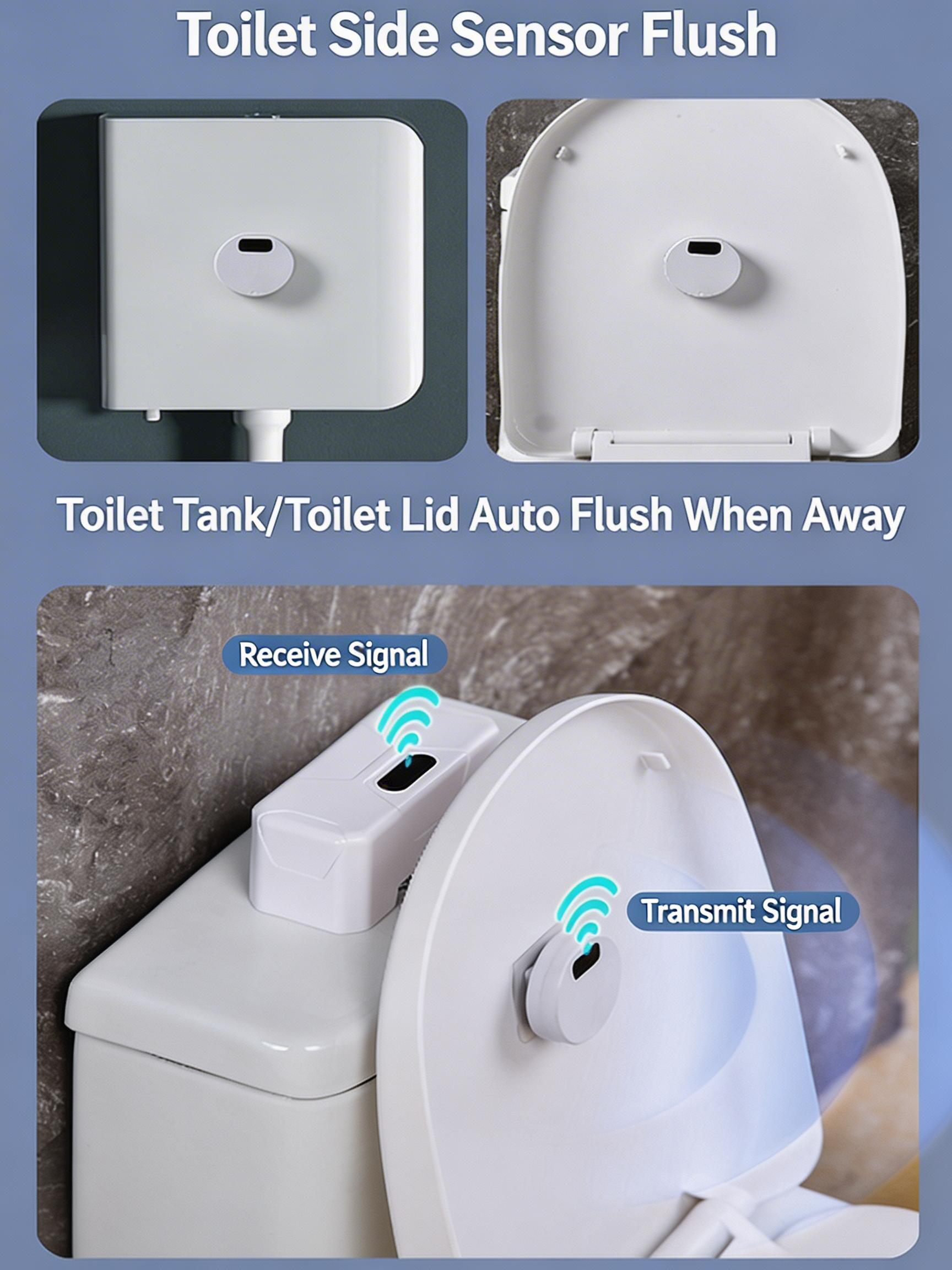 EST Rechargeable Infrared Motion Sensor Toilet Flush Kit | Automatic Hands-Free Toilet Flusher