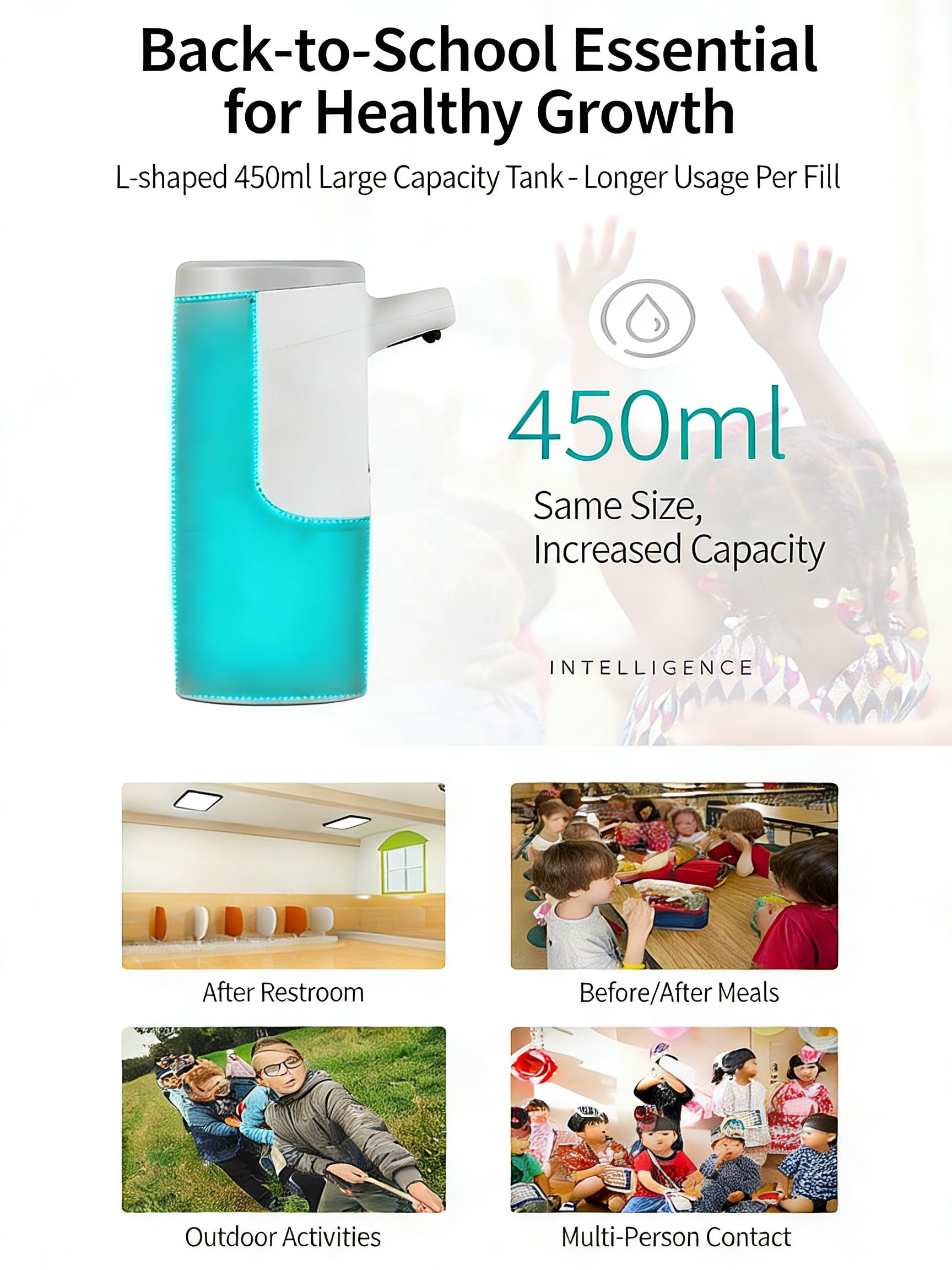 EST Automatic Touchless Soap Dispenser - Foam & Gel Sensor for Bathroom & Kitchen