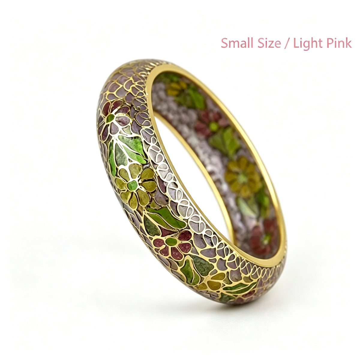 JCJ Vintage Beijing Hollow Cloisonne Bangle, Intricate Handmade Filigree Enamel Collectible Bracelet for Premium Gifting
