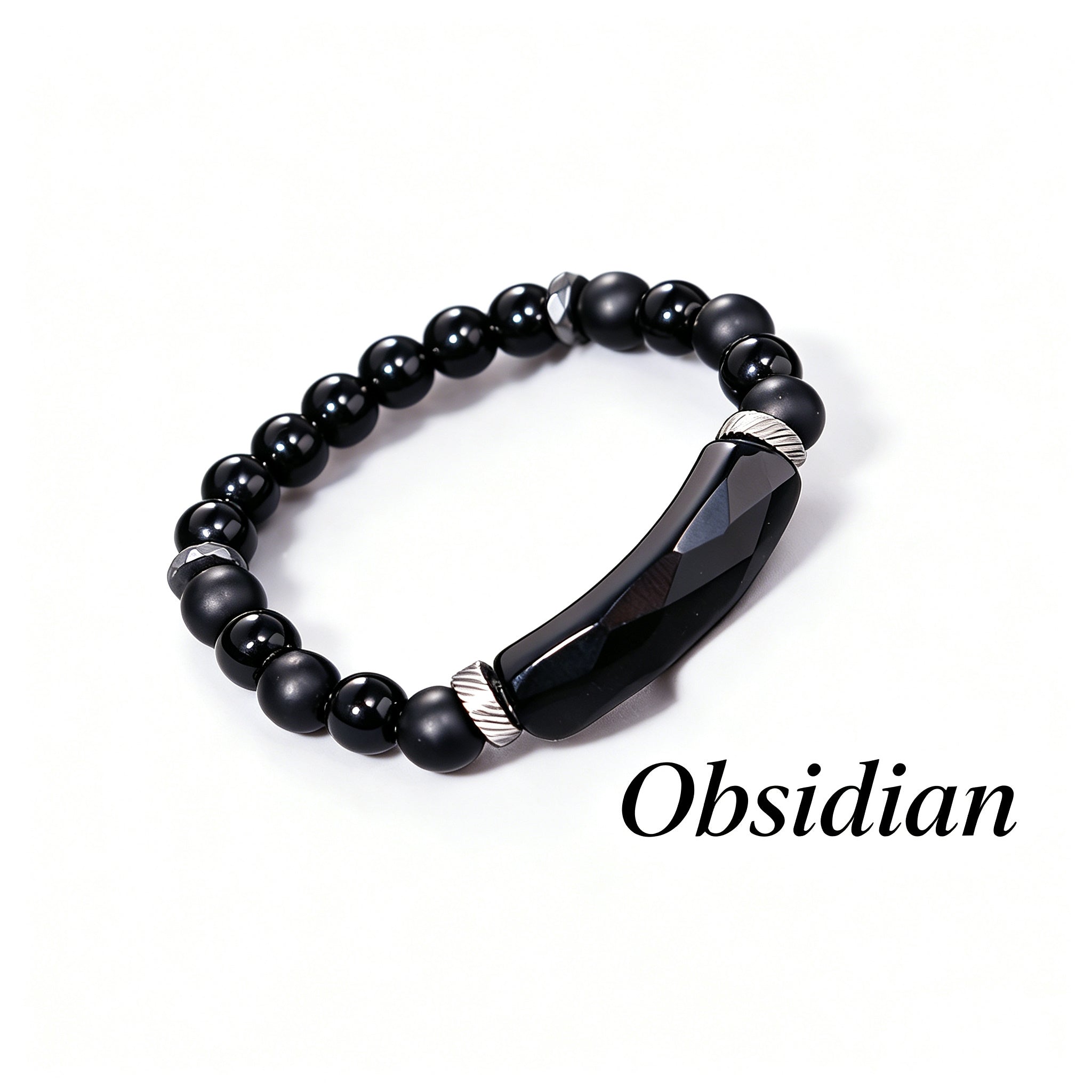 RYS Natural Crystal Beaded Bracelet - Handmade Agate & Tiger Eye Wristband