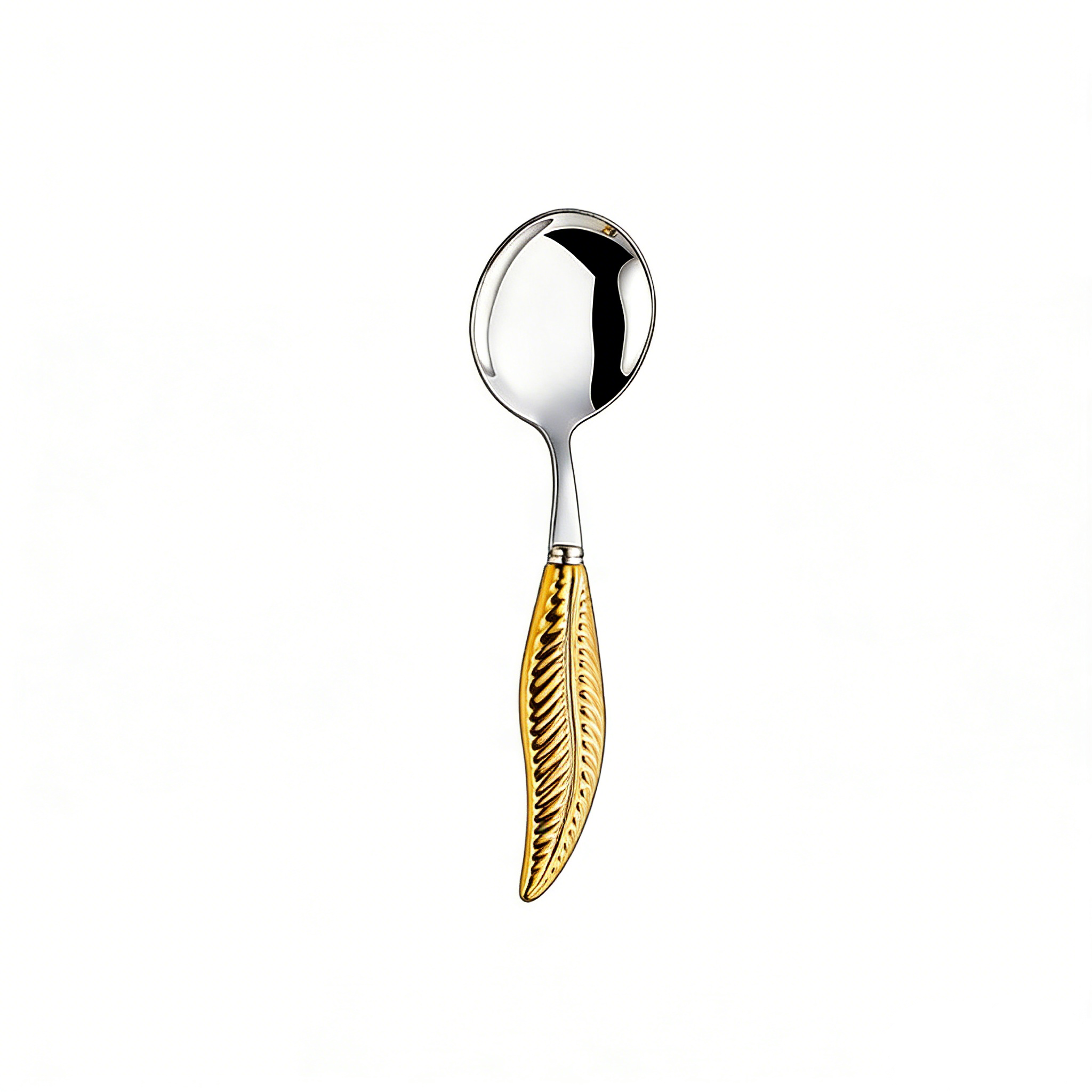 HGD 304 Stainless Steel Luxury Feather-Handled Cutlery | Premium Steak Knife Fork Spoon Set
