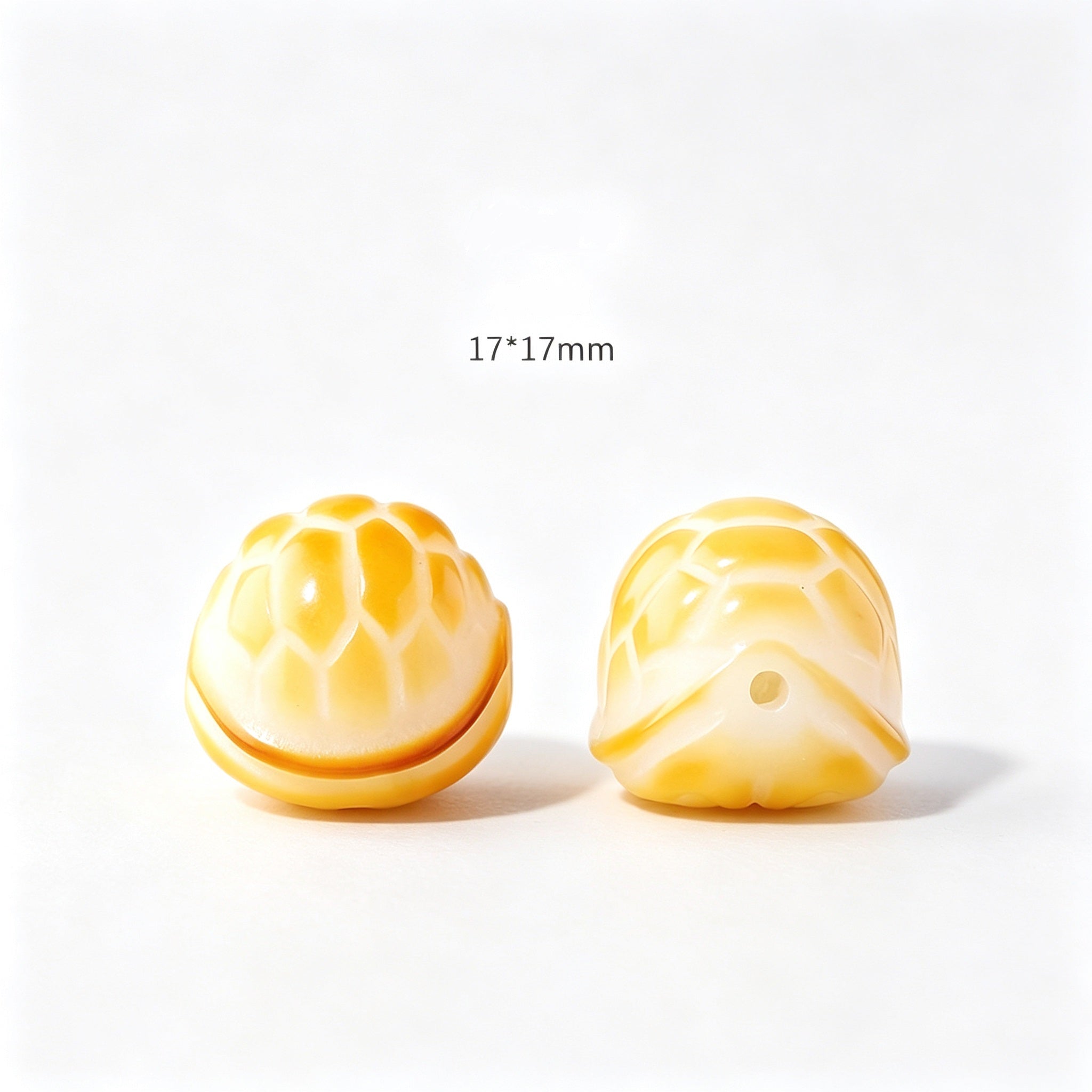 RYS Natural Carved White Bodhi Root Beads, DIY Bracelet Spacer Charms, Handmade Jewelry Making Loose Beads