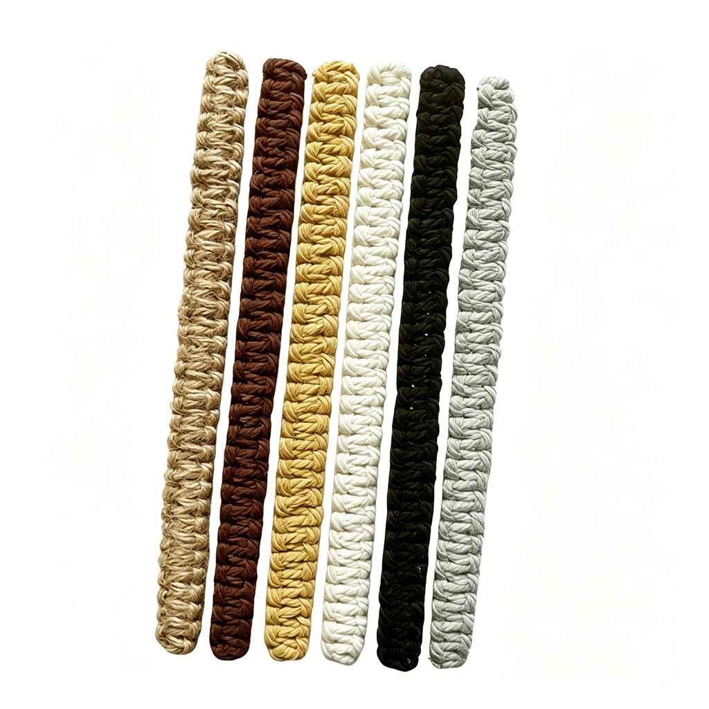 JXG Handwoven Cotton Rope Curtain Tiebacks 2 Pack Braided Curtain Holdback Rings