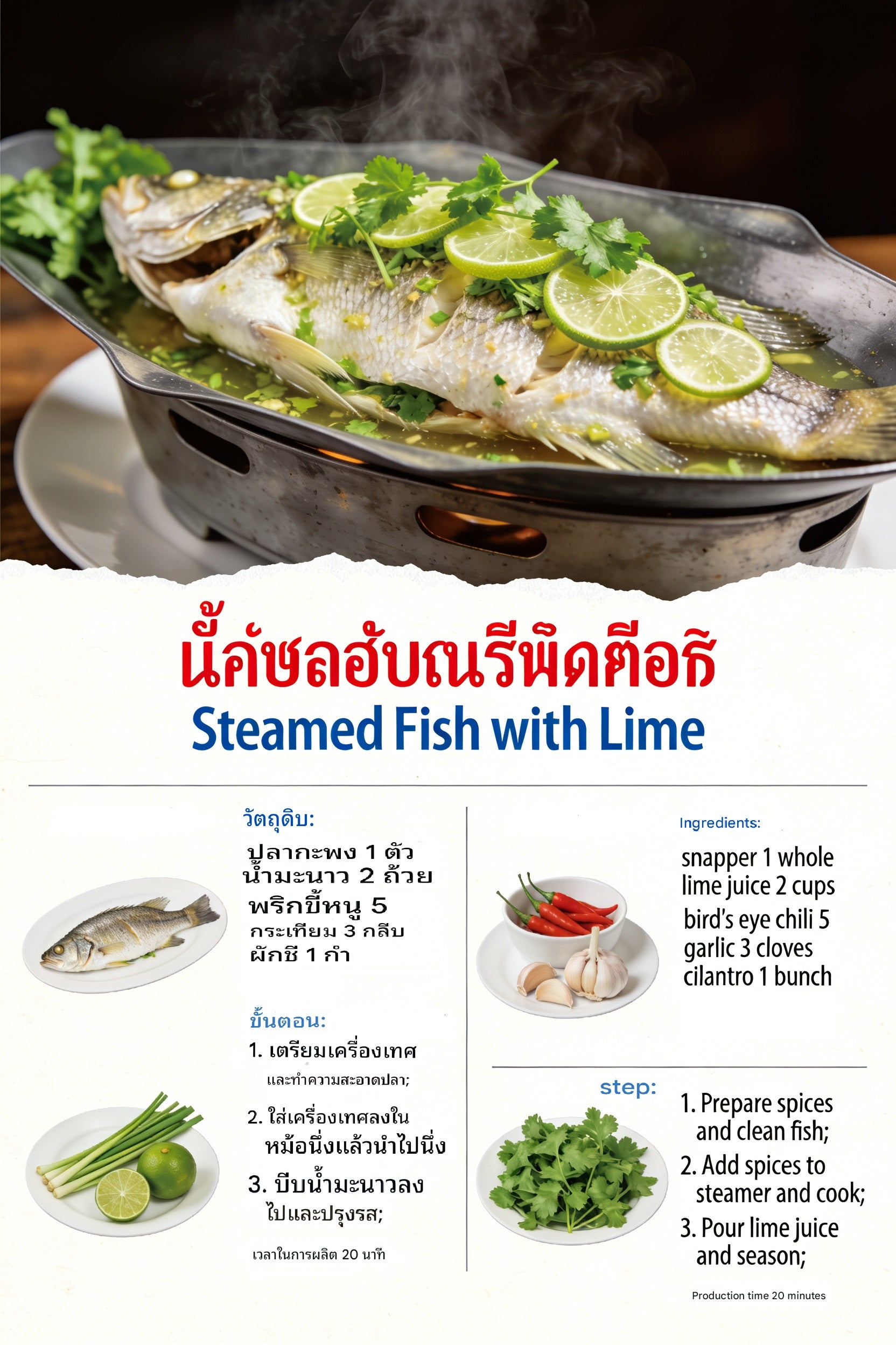 SML Thailand 43 Bilingual Electronic Recipe Collection (Customizable Language) | HD Steps + Ingredient List + Google Drive Easy Download