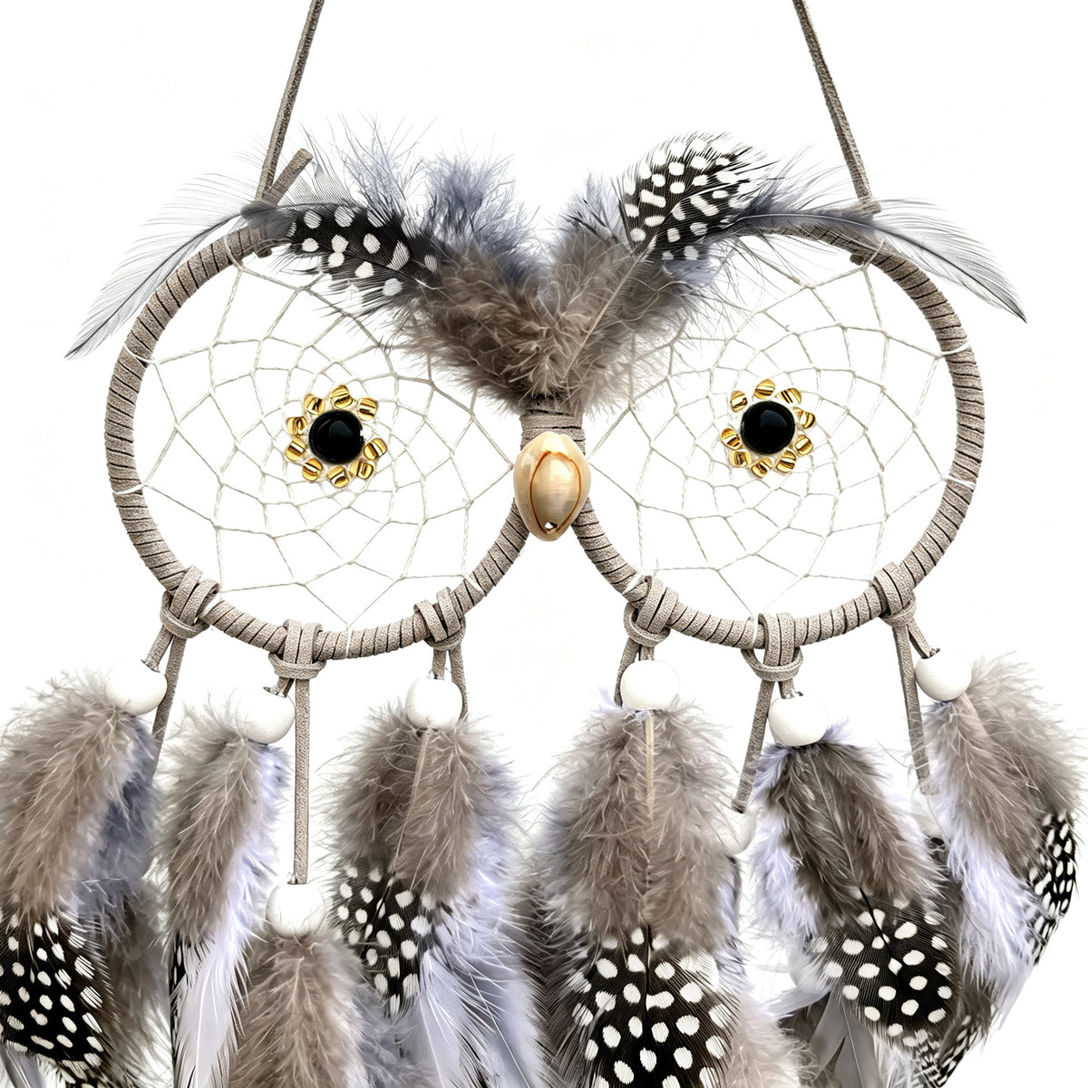 MGY Owl Wisdom Bird Dreamcatcher, Hand‑Woven European Style Home Wall Hanging Decor