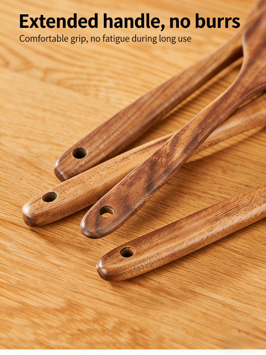 HGD Acacia Wood Kitchen Utensil Set | Non-Stick Wooden Spatula & Spoon for Cooking