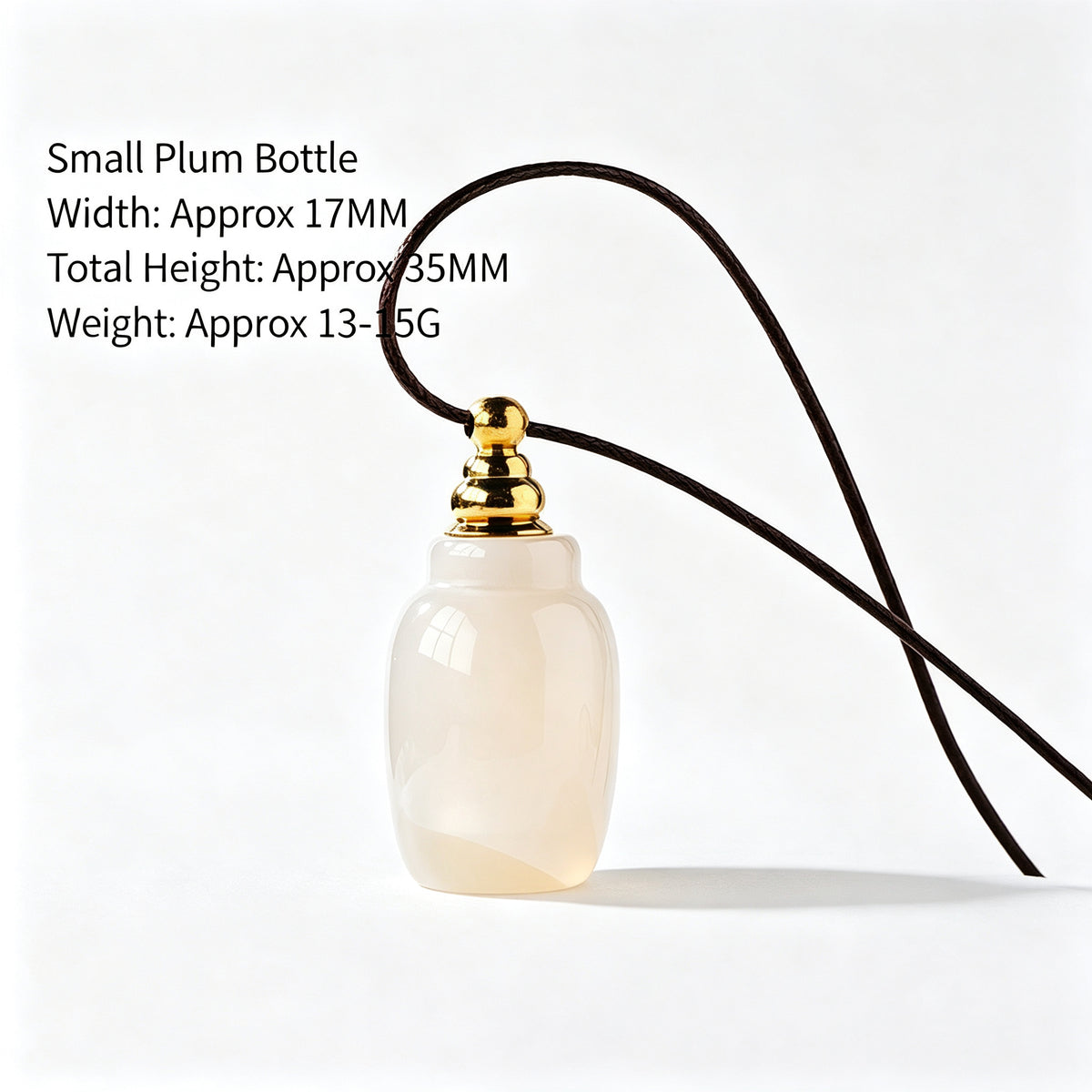 RYS Natural Agate Crystal Essential Oil Bottle, Hand Polished Raw Stone Aroma Perfume Vial Pendant, No Cord