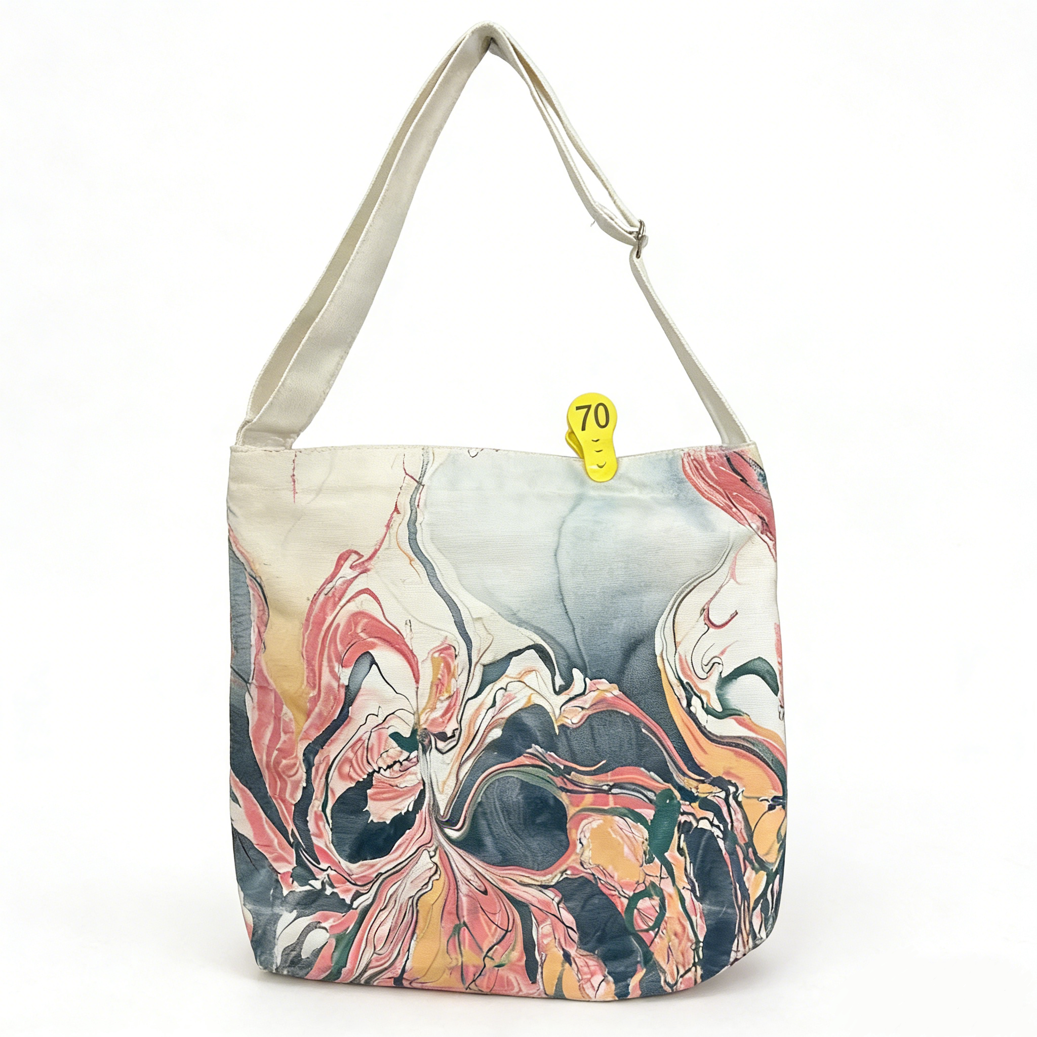 CMB Handcrafted Lacquer Canvas Crossbody Bag