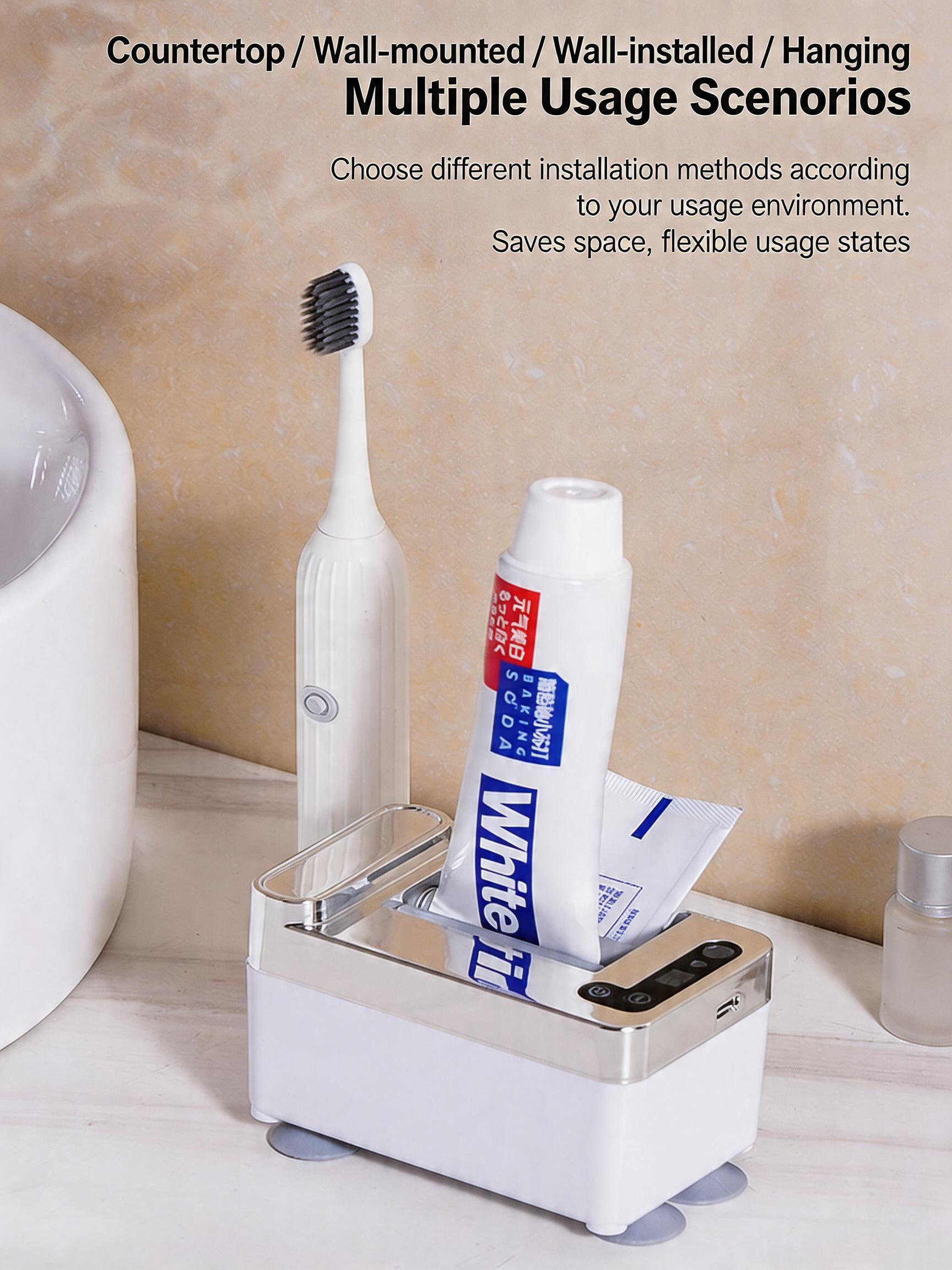EST Automatic Sensor Toothpaste Dispenser, Rechargeable/Battery Operated Electric Squeezer for Bathroom