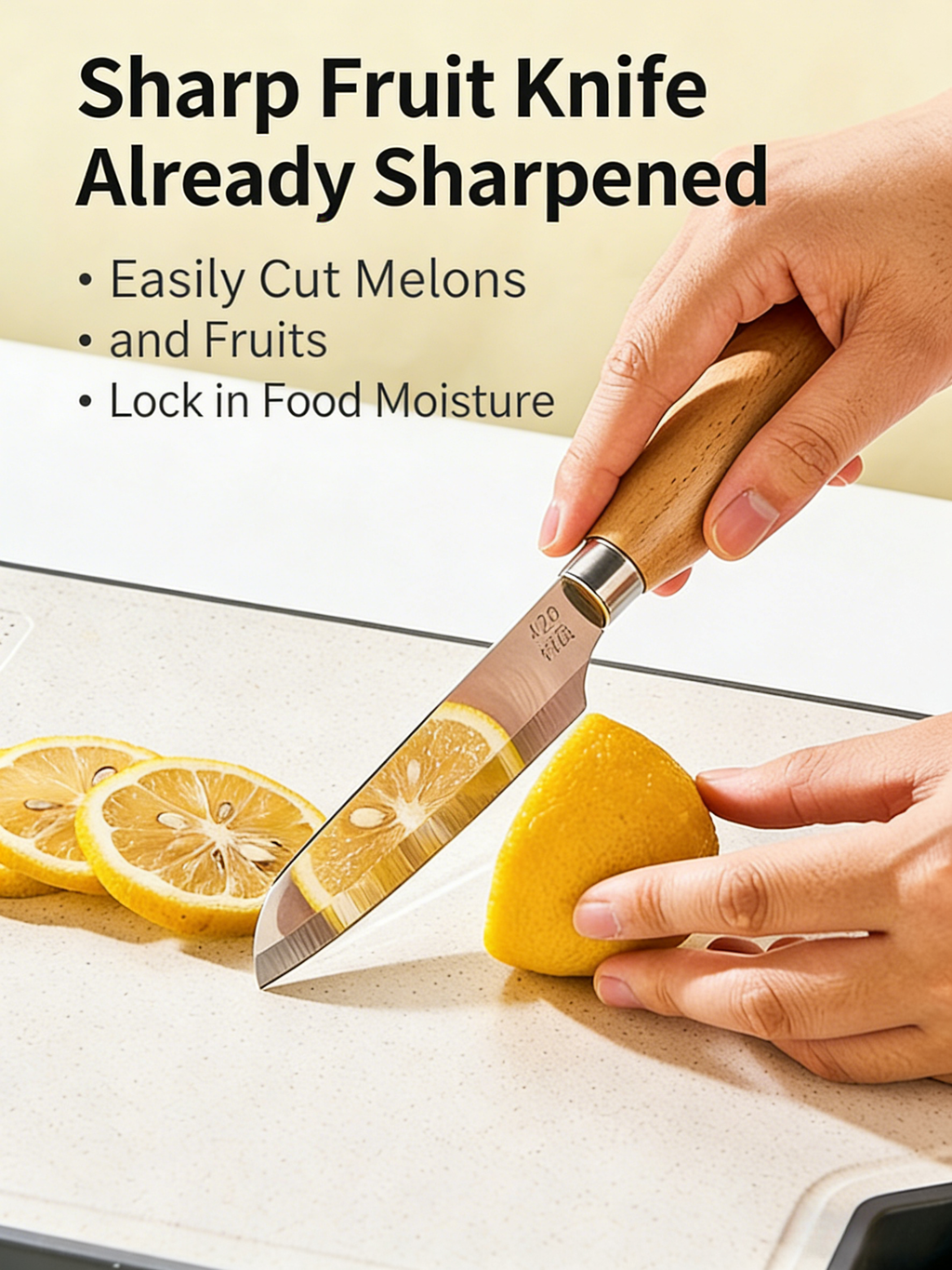 HGD 304 Stainless Steel Kitchen Tool with Beech Wood Handle | Mini Potato Masher & Fruit Fork Butter Knife Set