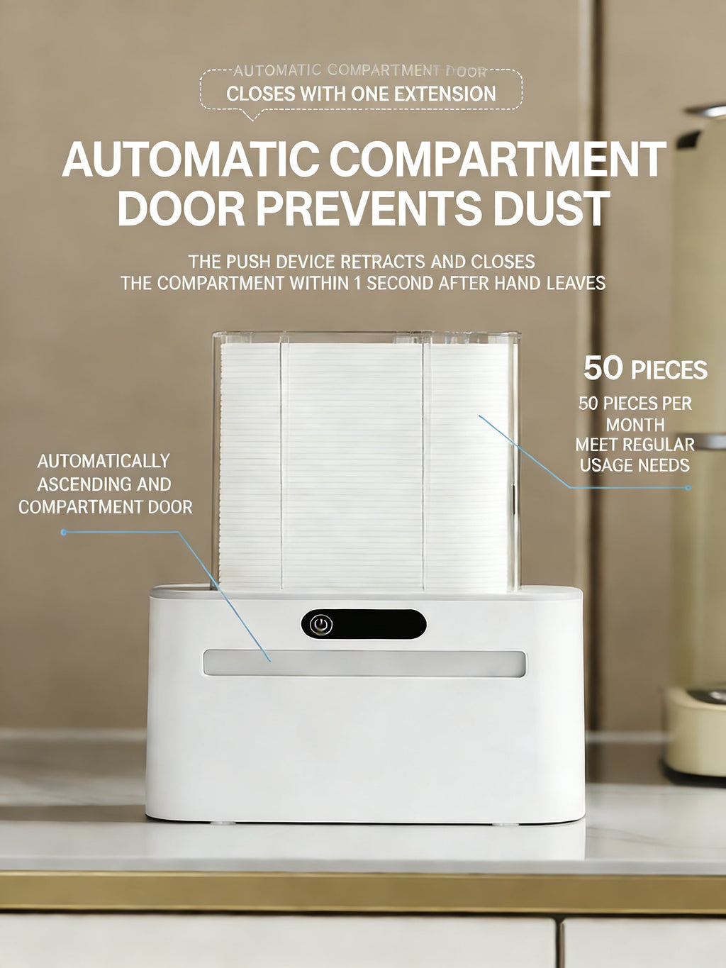 EST Automatic Sensor Dental Floss Dispenser with Refillable Floss Picks