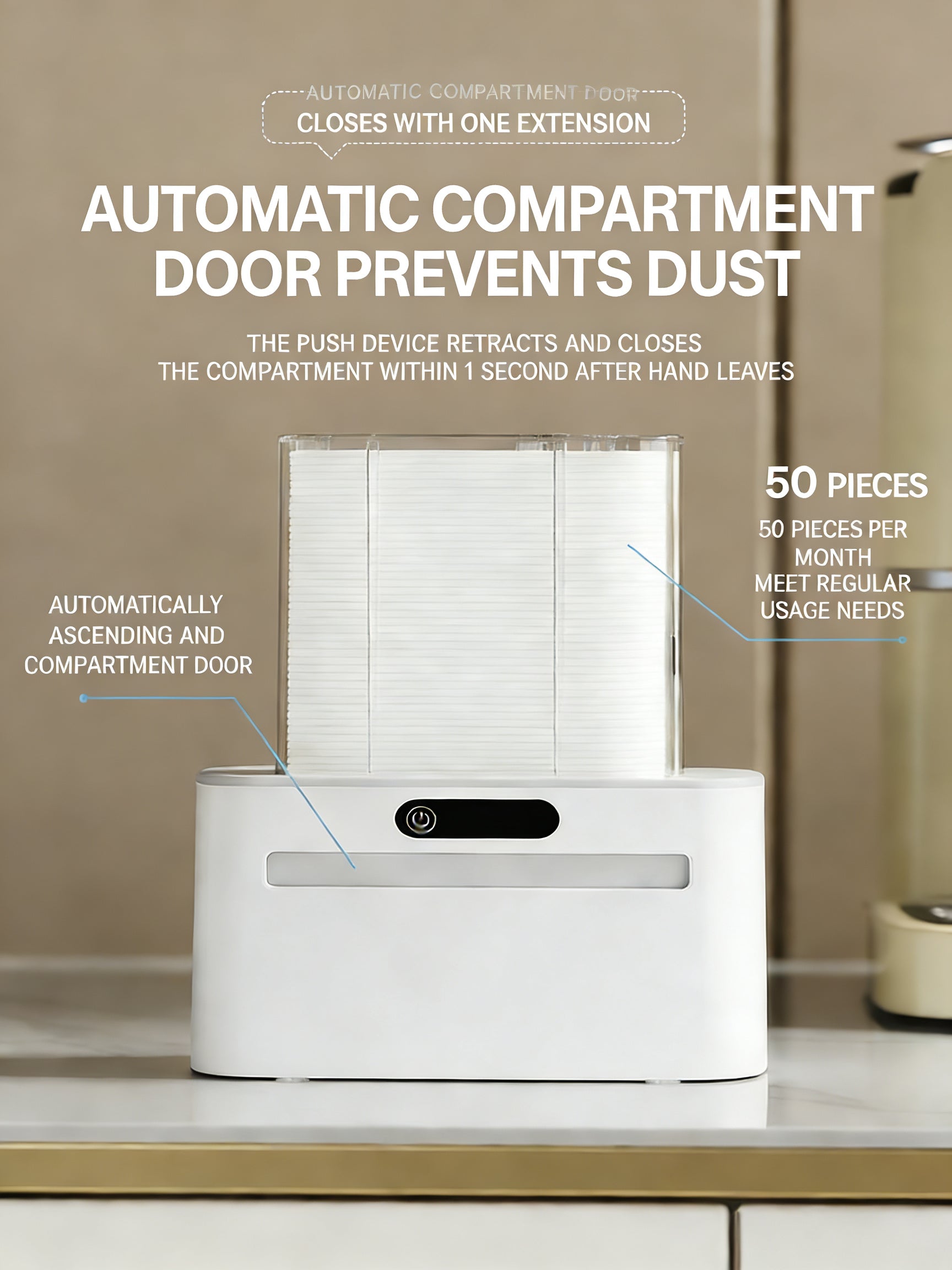 EST Automatic Sensor Dental Floss Dispenser with Refillable Floss Picks