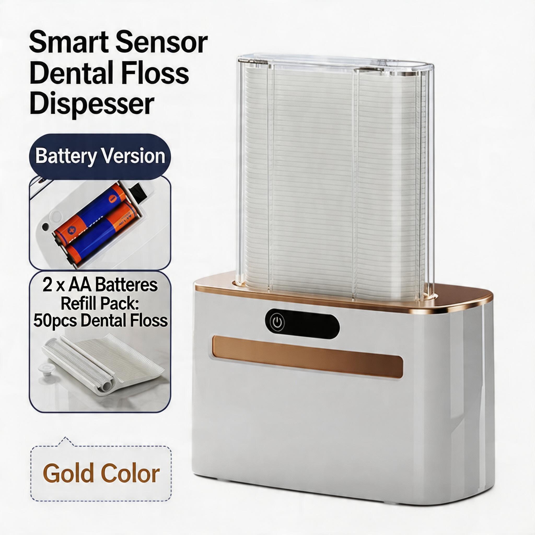 EST Automatic Sensor Dental Floss Dispenser with Refillable Floss Picks
