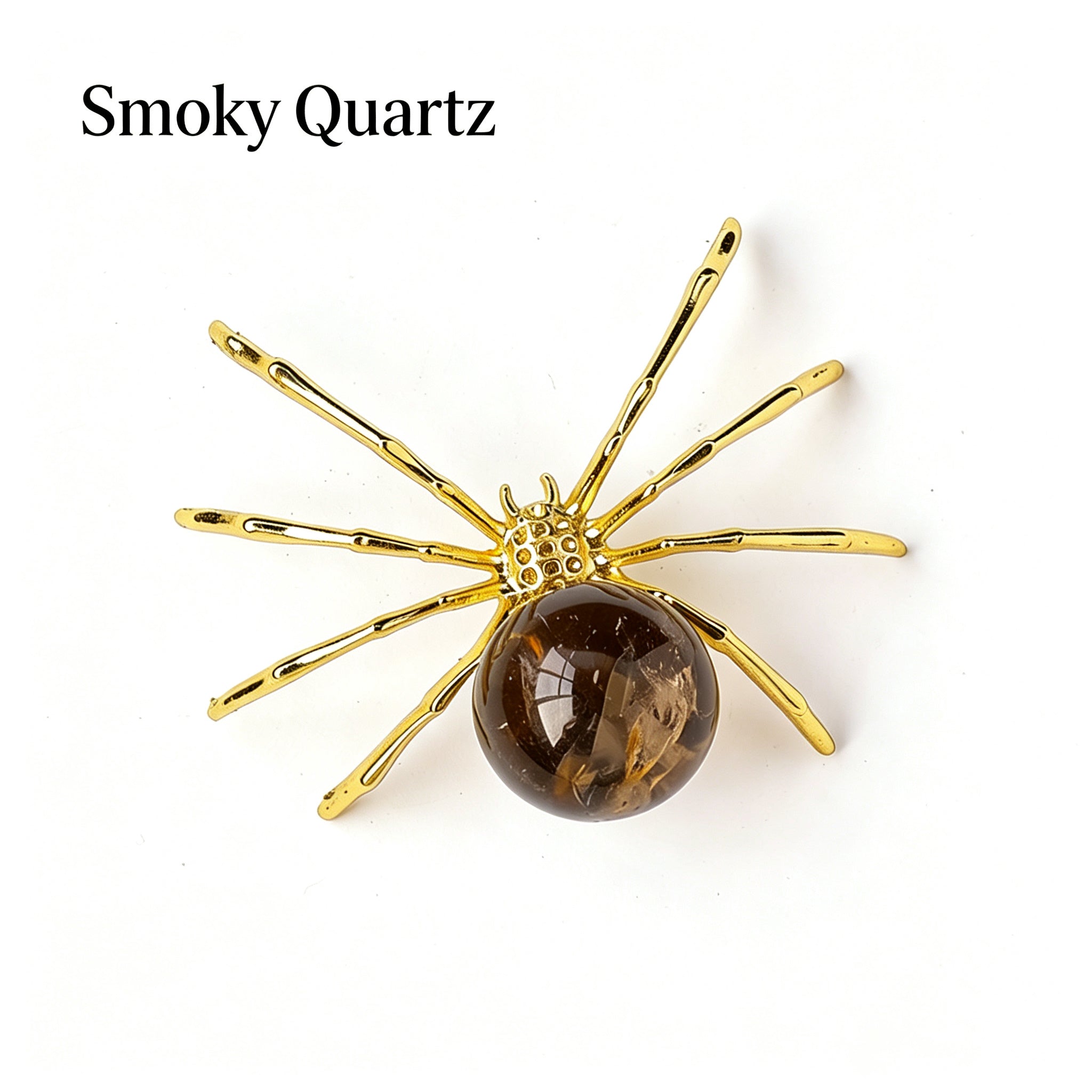 RYS Natural Crystal Ball Alloy Spider Figurine