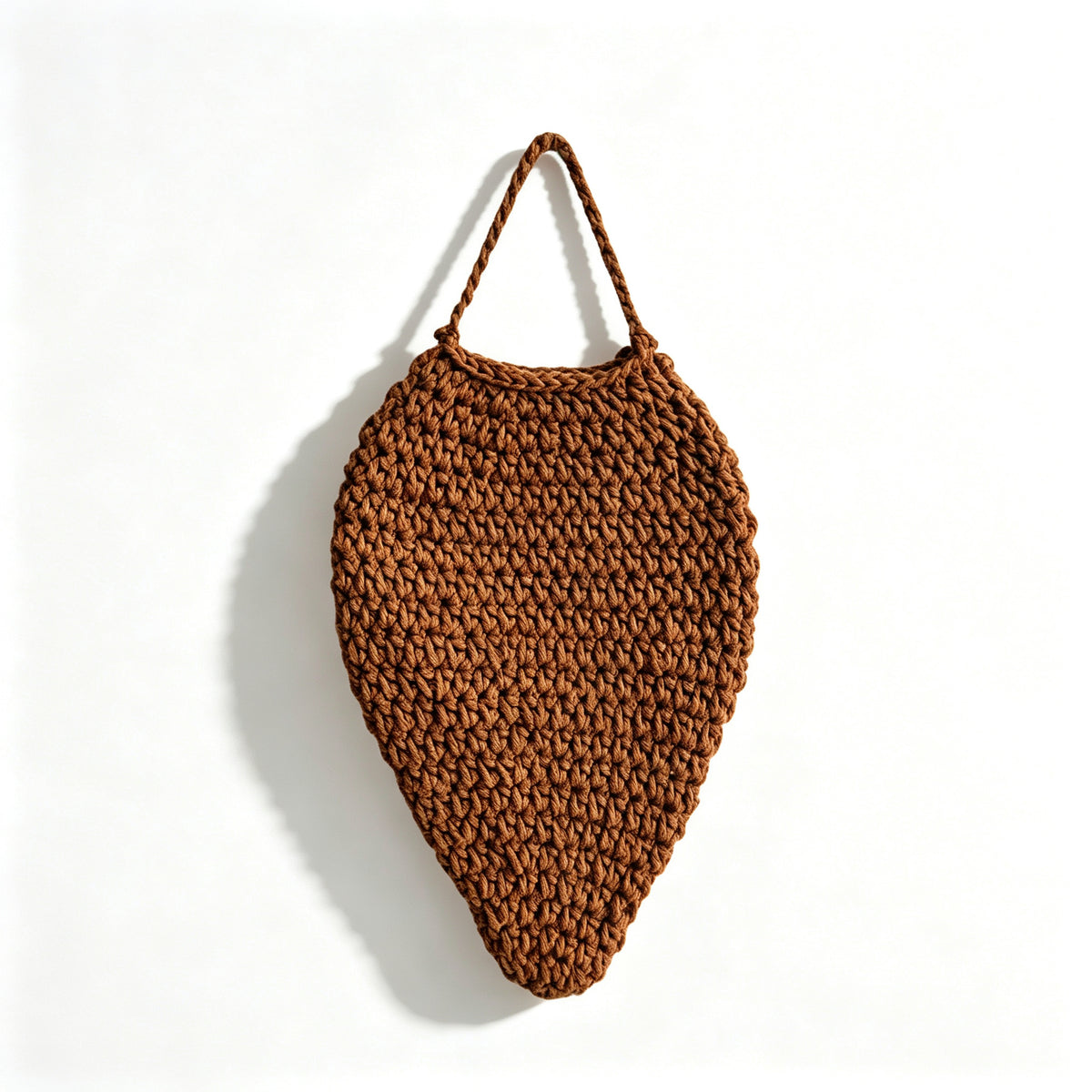 JXG Handwoven Cotton Strawberry Shape Wall Hanging Storage Bag Kitchen Fruit Vegetable Organizer Ins Home Decor