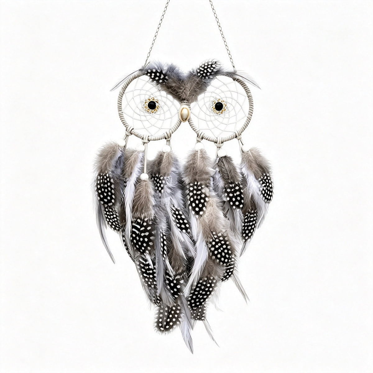 MGY Owl Wisdom Bird Dreamcatcher, Hand‑Woven European Style Home Wall Hanging Decor