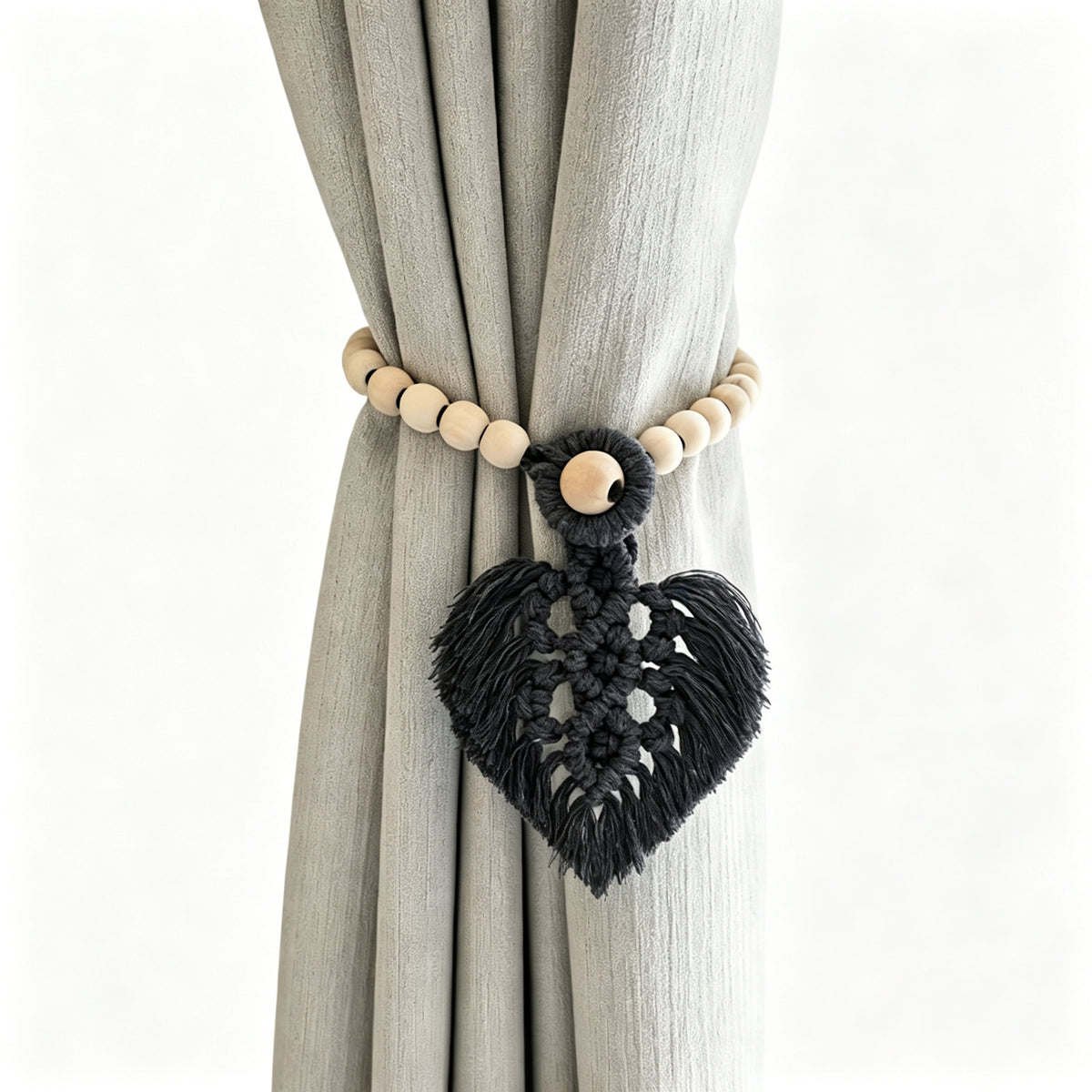 JXG Handwoven Cotton Curtain Tieback Set of 2 Nordic Curtain Holder