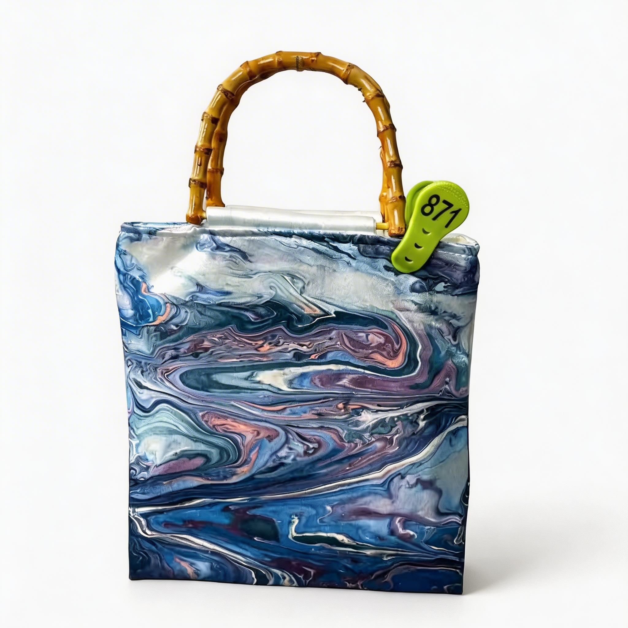 CMB Handcrafted Lacquer Canvas Tote Bag