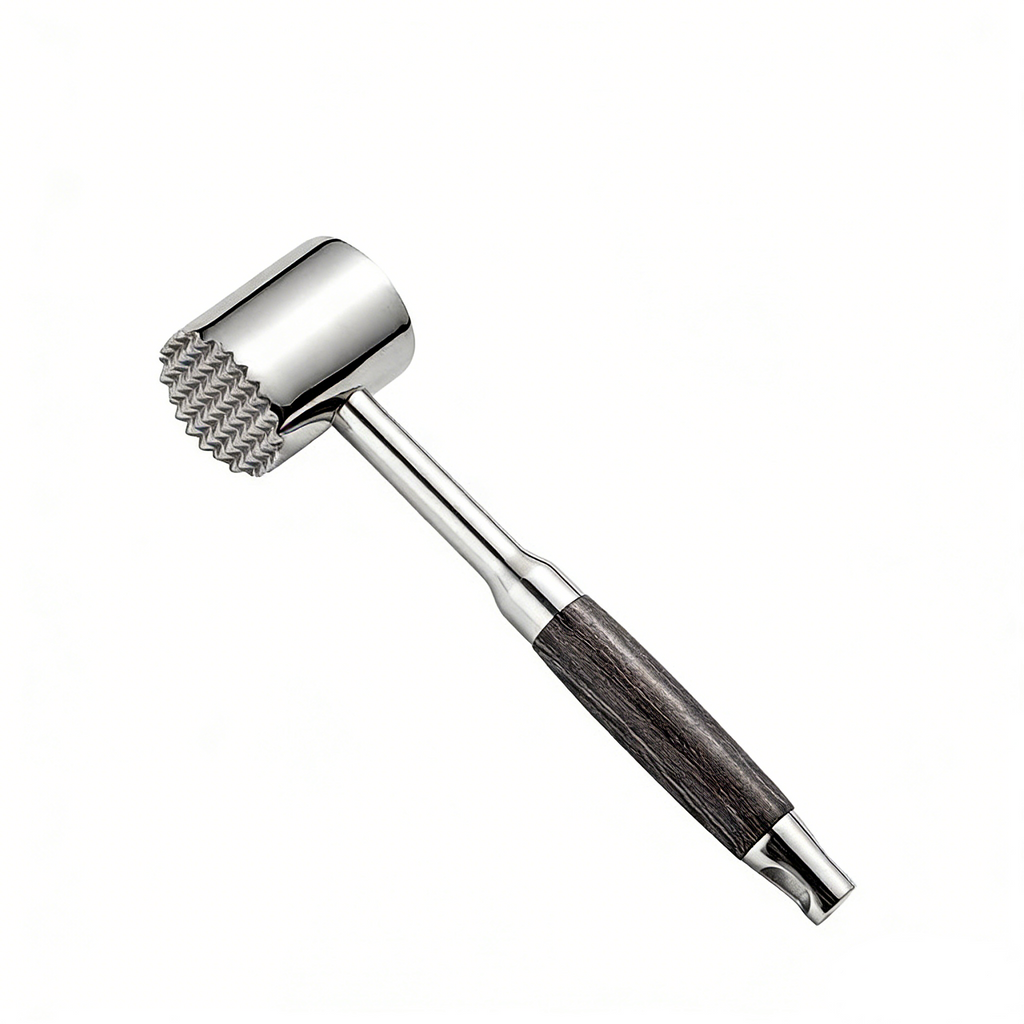 HGD 304 Stainless Steel Meat Tenderizer Hammer | Dual-Sided Meat Mallet with Rosewood Handle | Kitchen Tool for Tenderizing Steak, Pork & Chicken