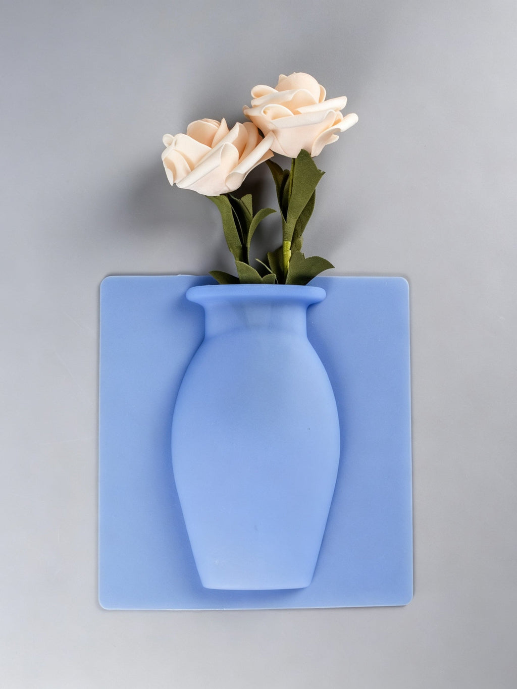 WEY Wiederverwendbare Silikon-Wandvase (2er-Pack) – ohne Bohren, wasserdicht, selbstklebender Blumentopf für Heim- und Badezimmerdekoration