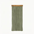 JXG Handwoven Cotton Tassel Wall Hanging Boho Wood Rod Fringe Tapestry Decor