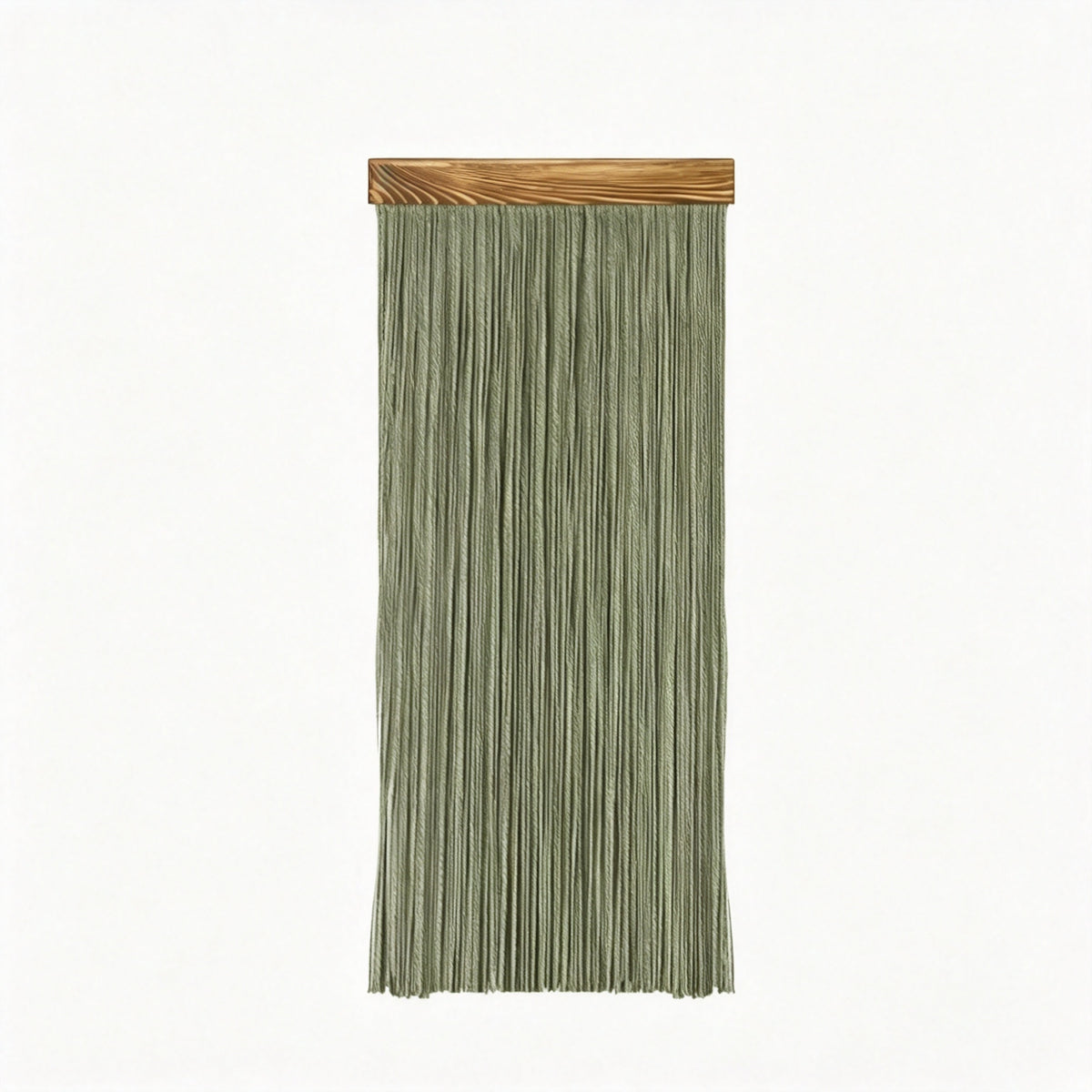 JXG Handwoven Cotton Tassel Wall Hanging Boho Wood Rod Fringe Tapestry Decor