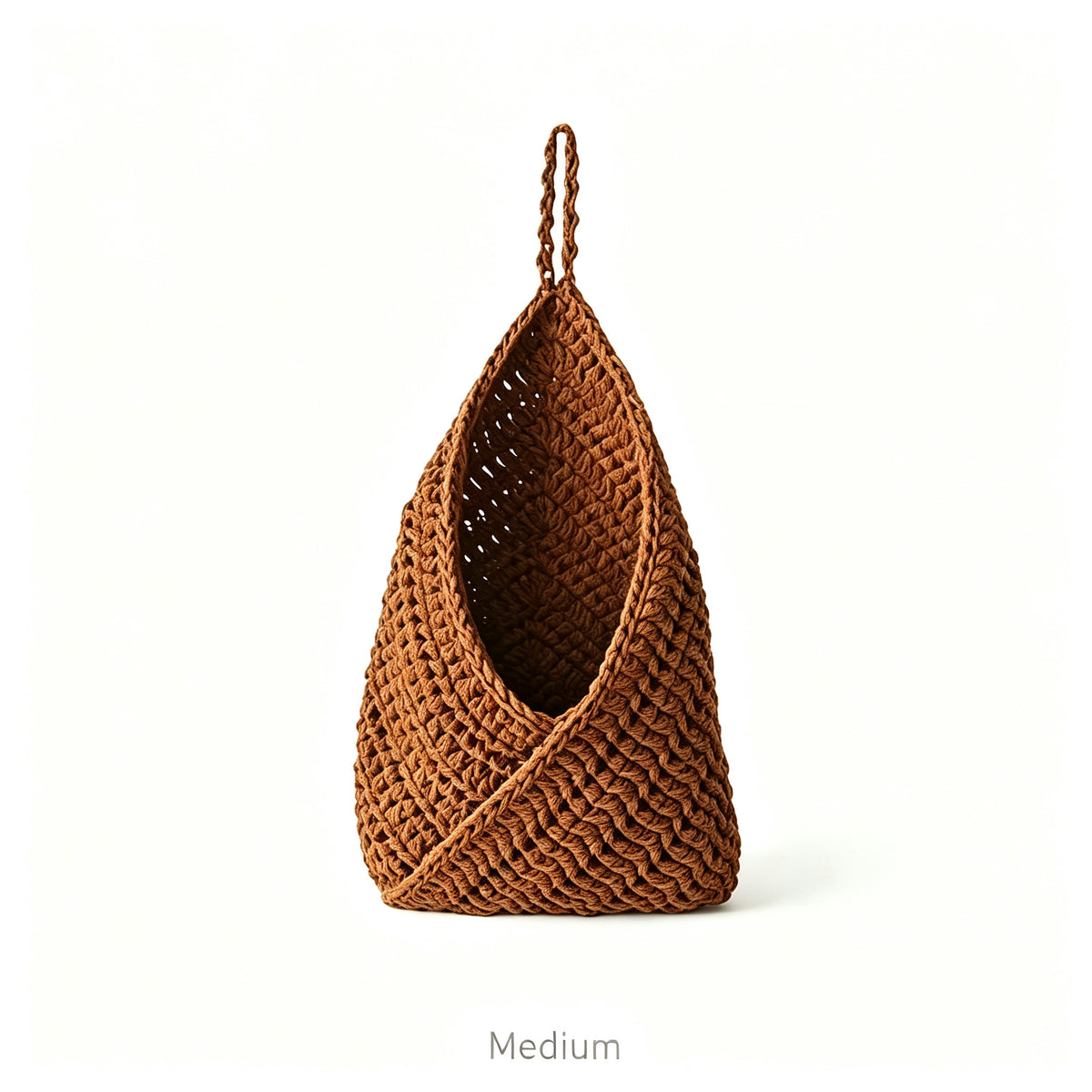 JXG Hand Crochet Cotton Wall Hanging Storage Basket Kitchen Fruit Vegetable Organizer Home Decor