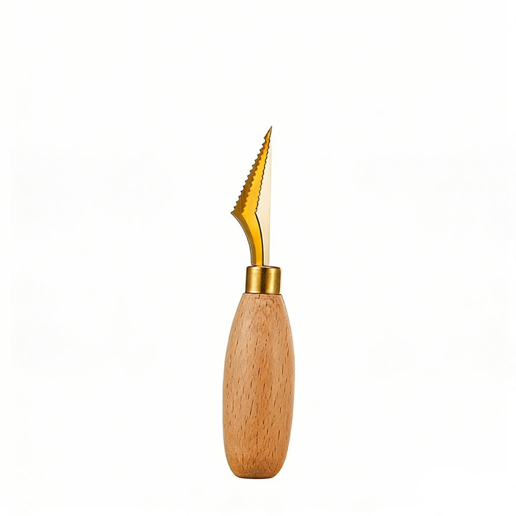 HGD 304 Stainless Steel Fruit Tool with Beech Wood Handle | Melon Baller, Carving Knife & Peeler