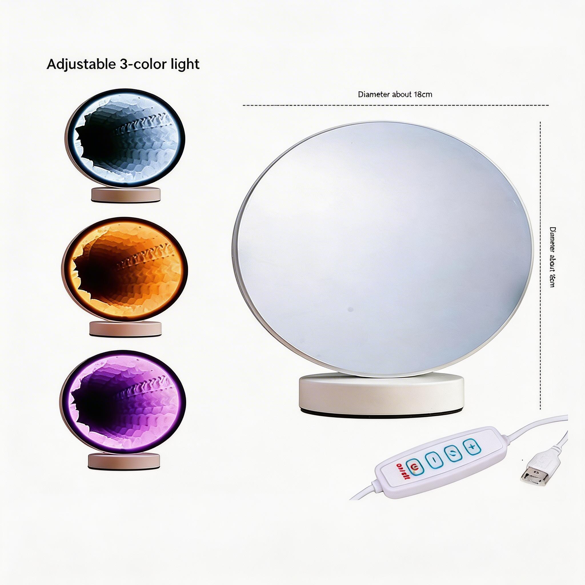 RYS Crystal Abyss Mirror Night Light | 2-in-1 Makeup Mirror & Ambient Lamp