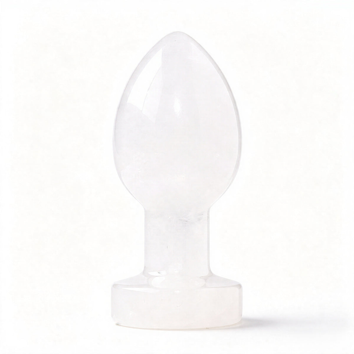 RYS Hand‑Polished Natural Crystal Bulb Massage Wand for Personal Self‑Care